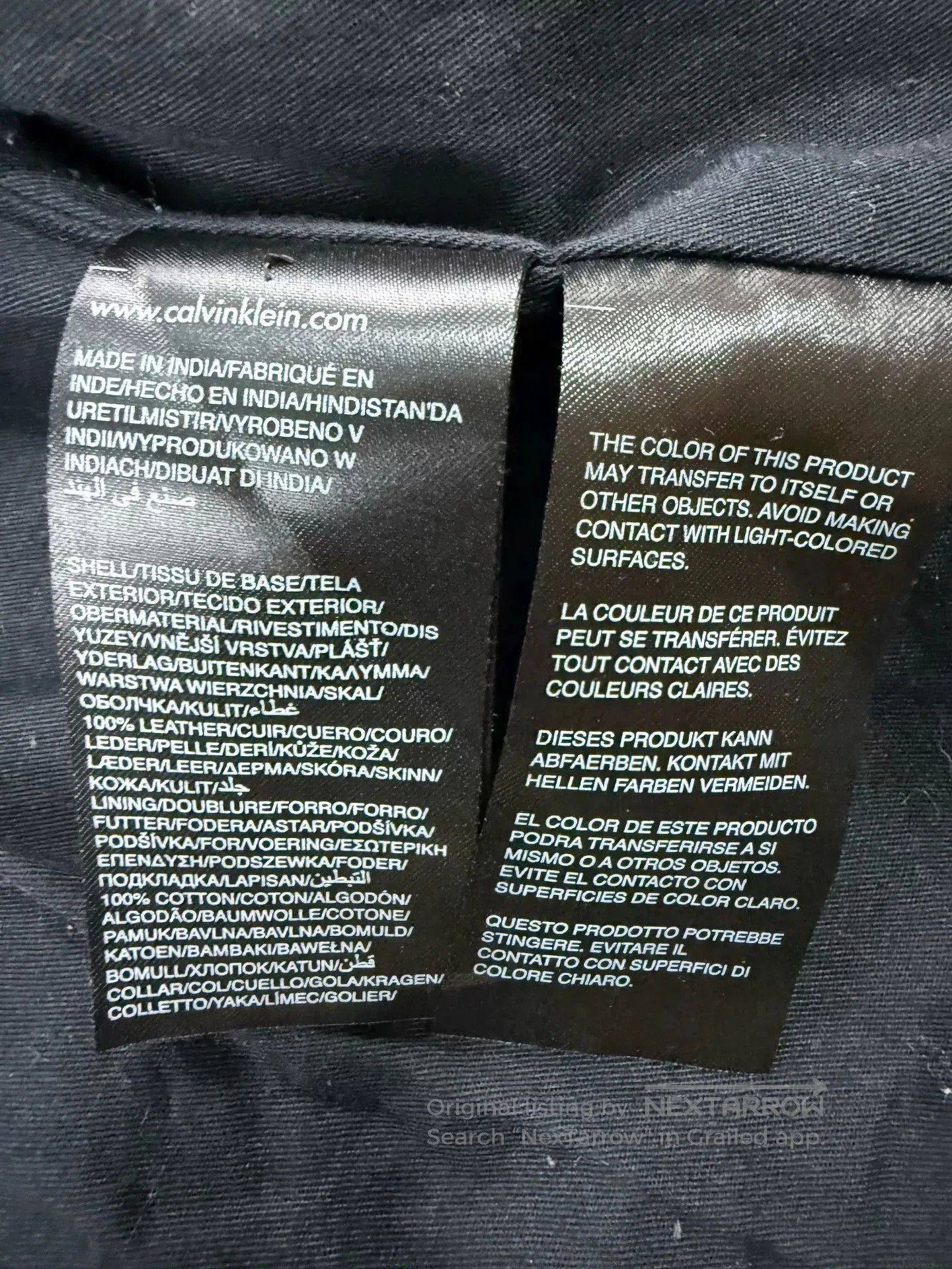 Calvin Klein Calvin Klein Men's Leather Biker Jacket. Size US M / EU 48-50 / 2 - 5 Thumbnail