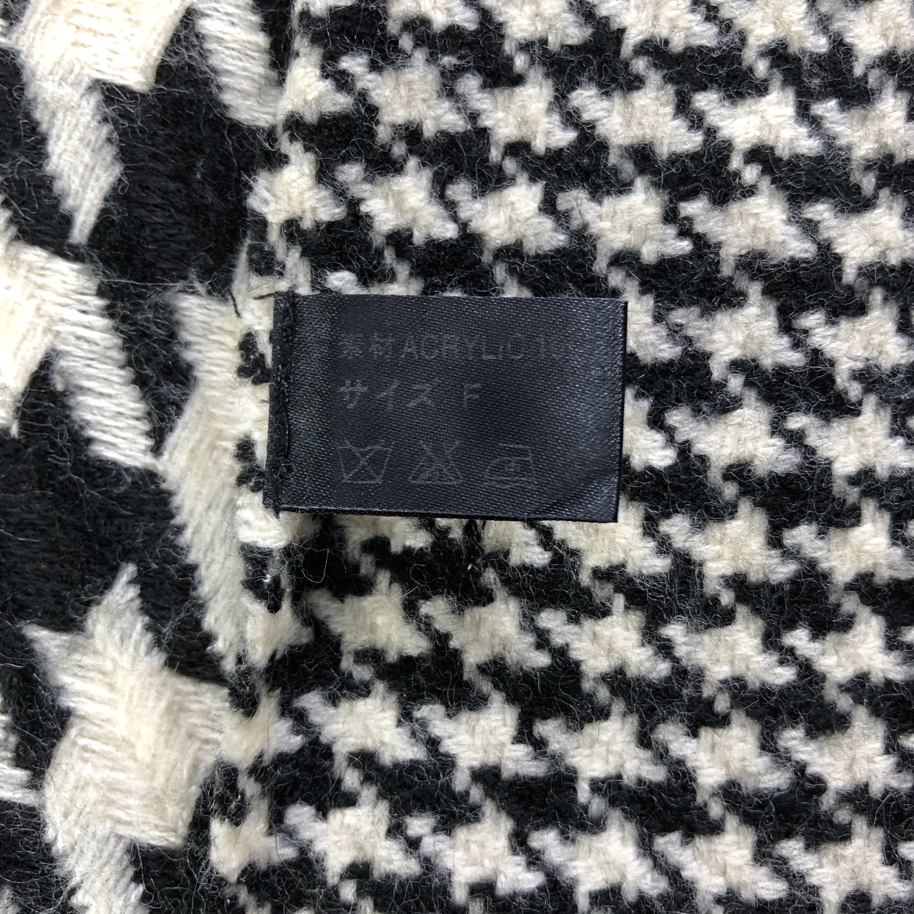 semanticdesign Semantic Design Houndstooth Scarf / Muffler / Neckwear P048 Size ONE SIZE - 5 Thumbnail