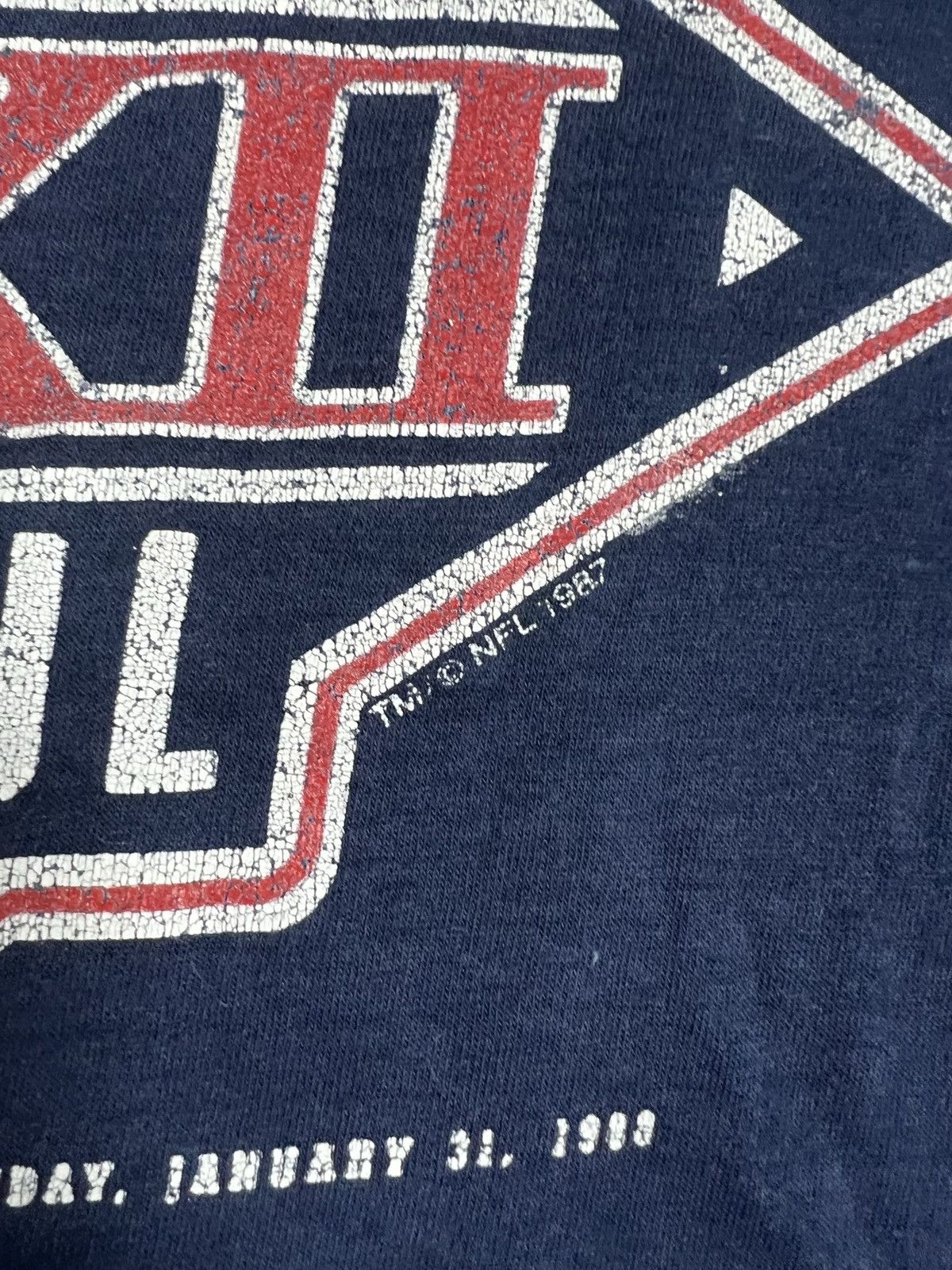 Logo 7 × Vintage Vintage 1987 Super Bowl XXII NFL Single Stitch Football Tee Size US M / EU 48-50 / 2 - 3 Thumbnail