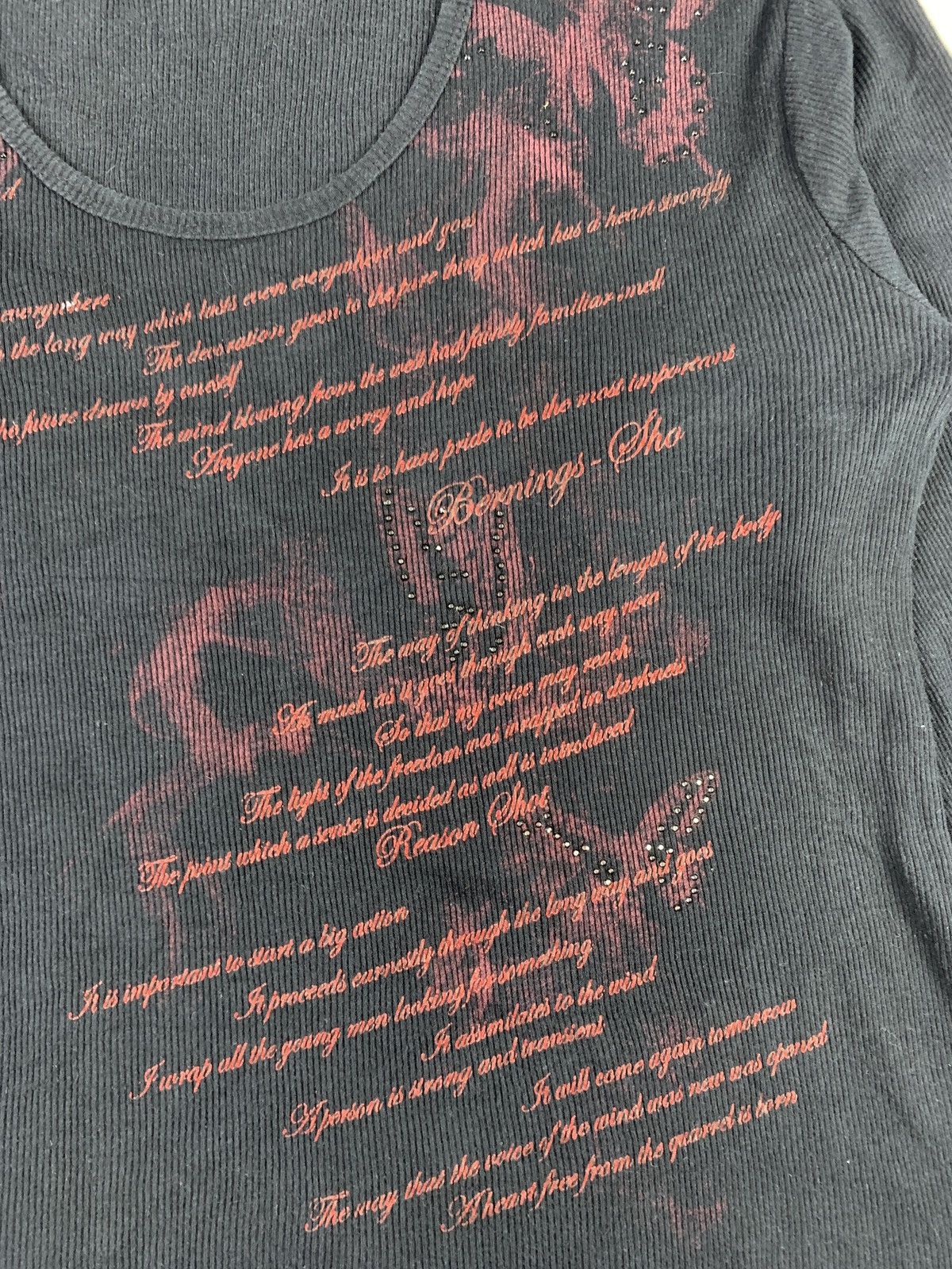 BERNINGS SHO 2000s Bernings Sho Japan Smokey Poem Letters Longsleeve Top Size L / US 10 / IT 46 - 5 Thumbnail