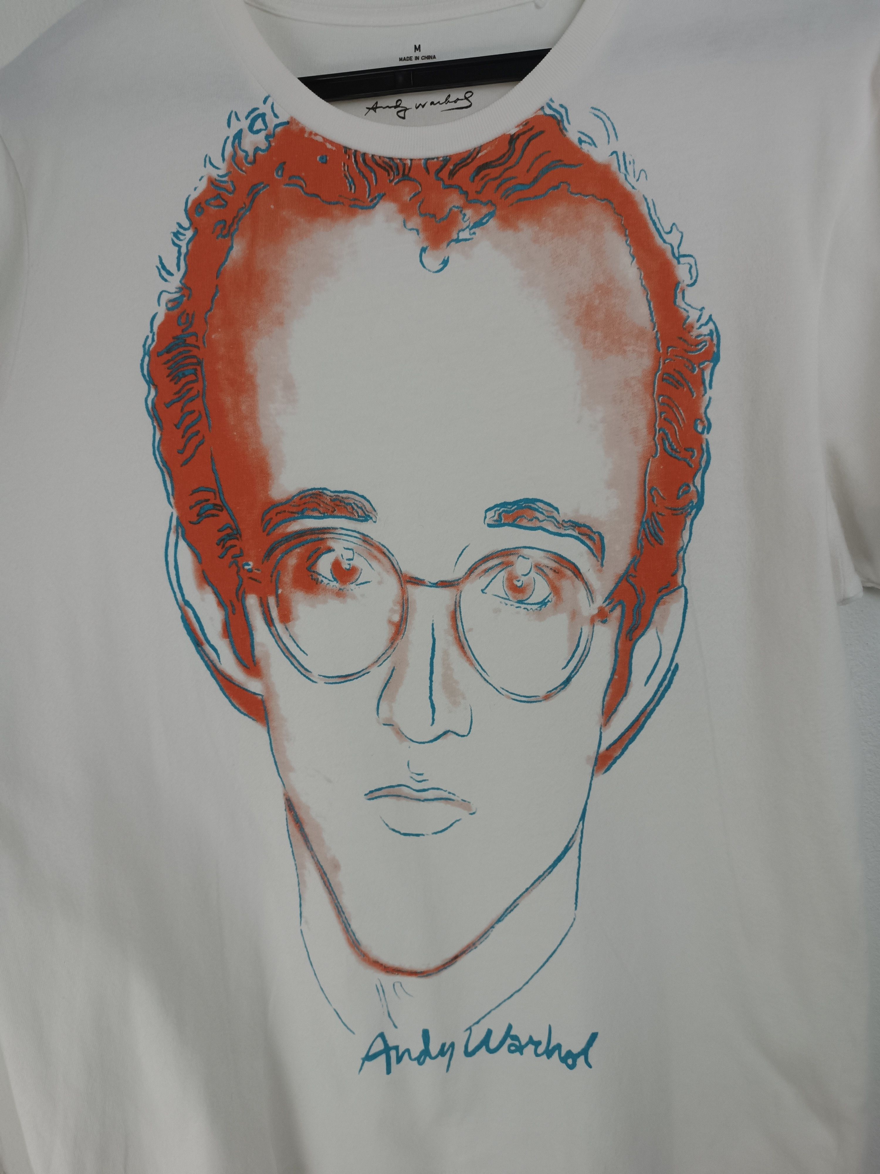 Andy Warhol VINTAGE KEITH HARING X ANDY WARHOL ART TEE BASQUIAT GOGH Size US M / EU 48-50 / 2 - 10 Thumbnail
