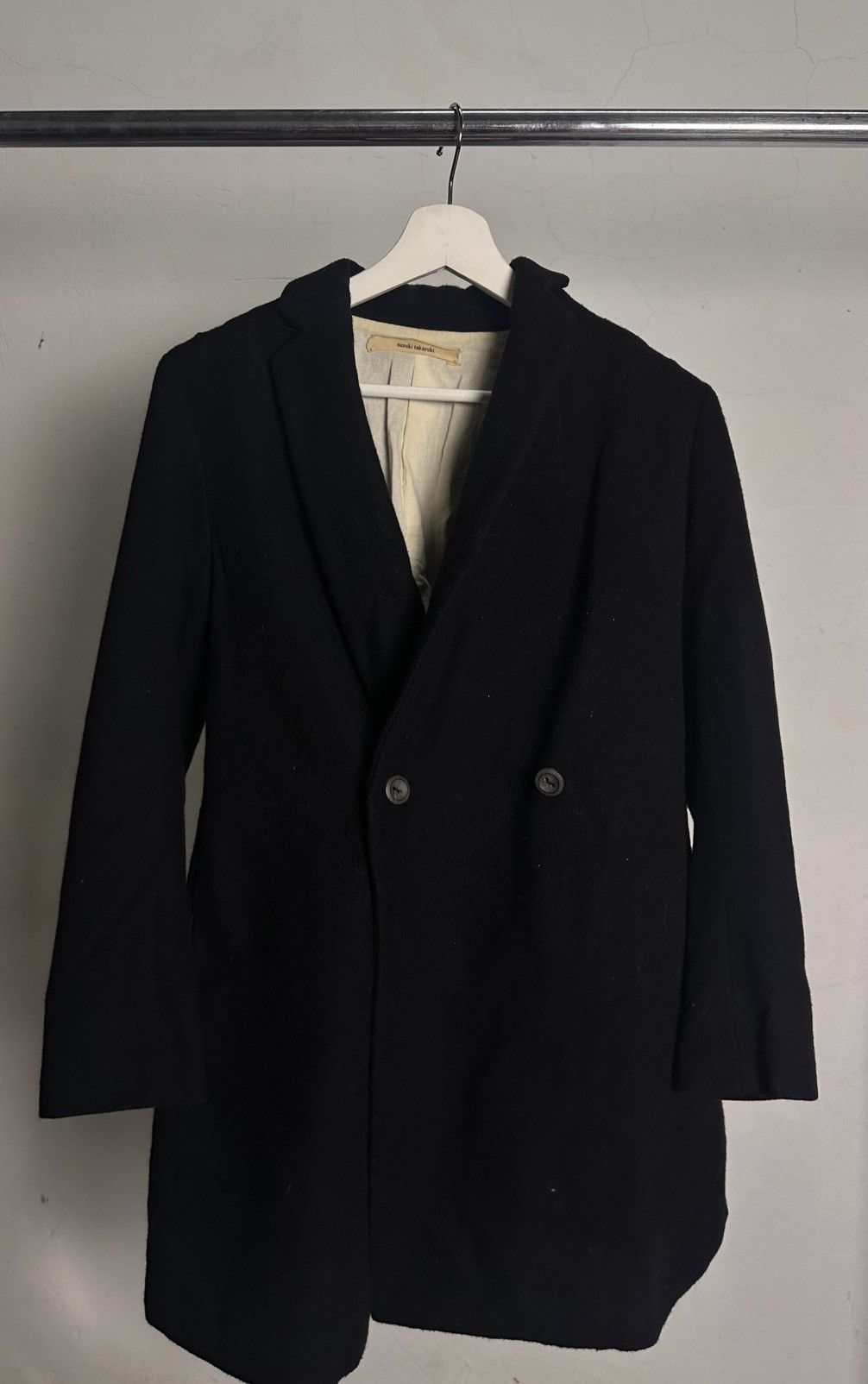 John Alexander Skelton Suzuki Takayuki Poetcore Wool black double-breasted coat Size US S / EU 44-46 / 1 - 1 Thumbnail