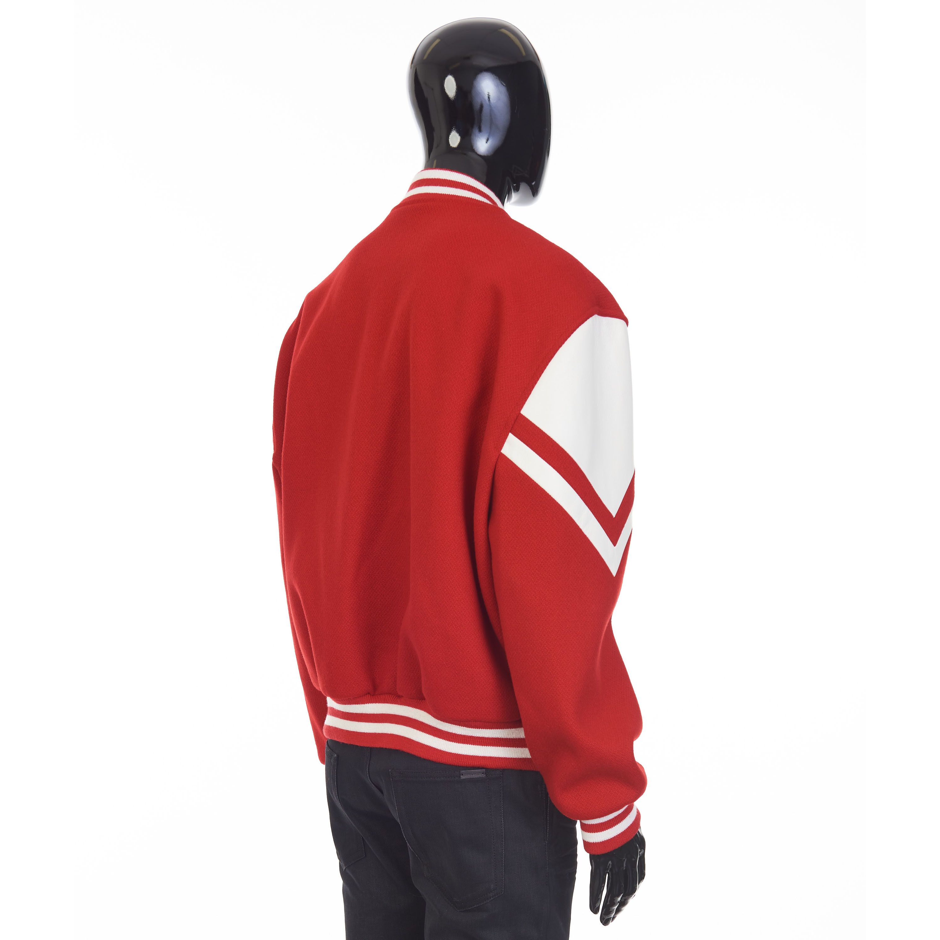 Celine Jackson Teddy Jacket - Red Textured Wool, 'C' Patch Size US M / EU 48-50 / 2 - 6 Thumbnail