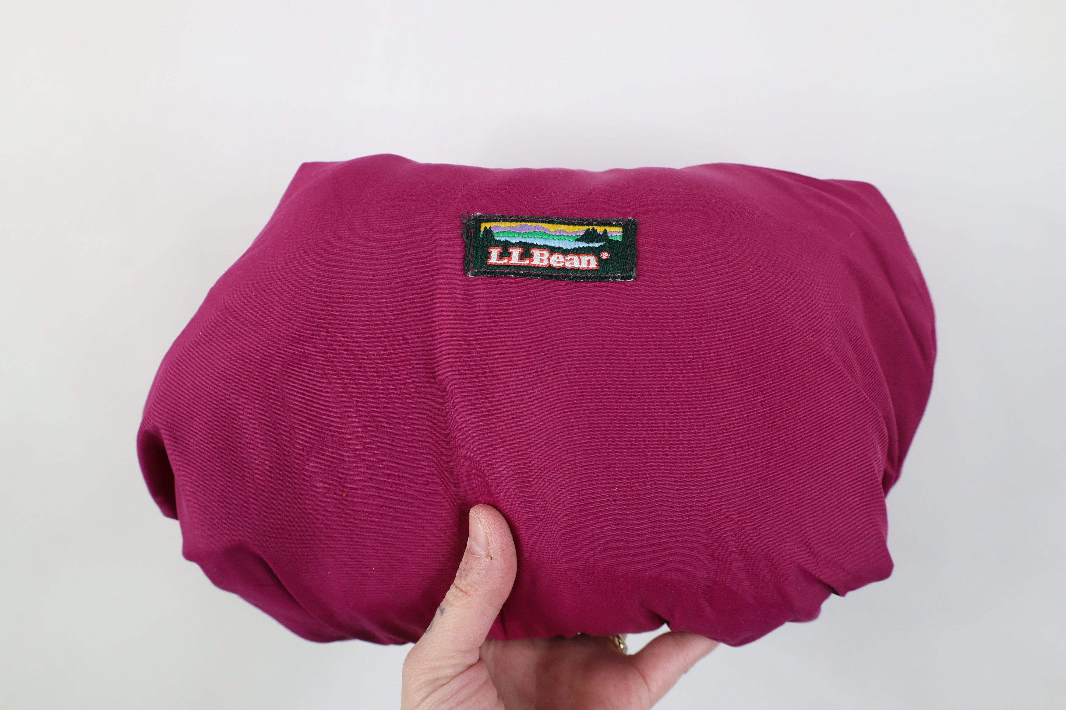 L.L. Bean Vintage 90s LL Bean Spell Hooded Packable Anorak Jacket Pink Size M / US 6-8 / IT 42-44 - 14 Thumbnail