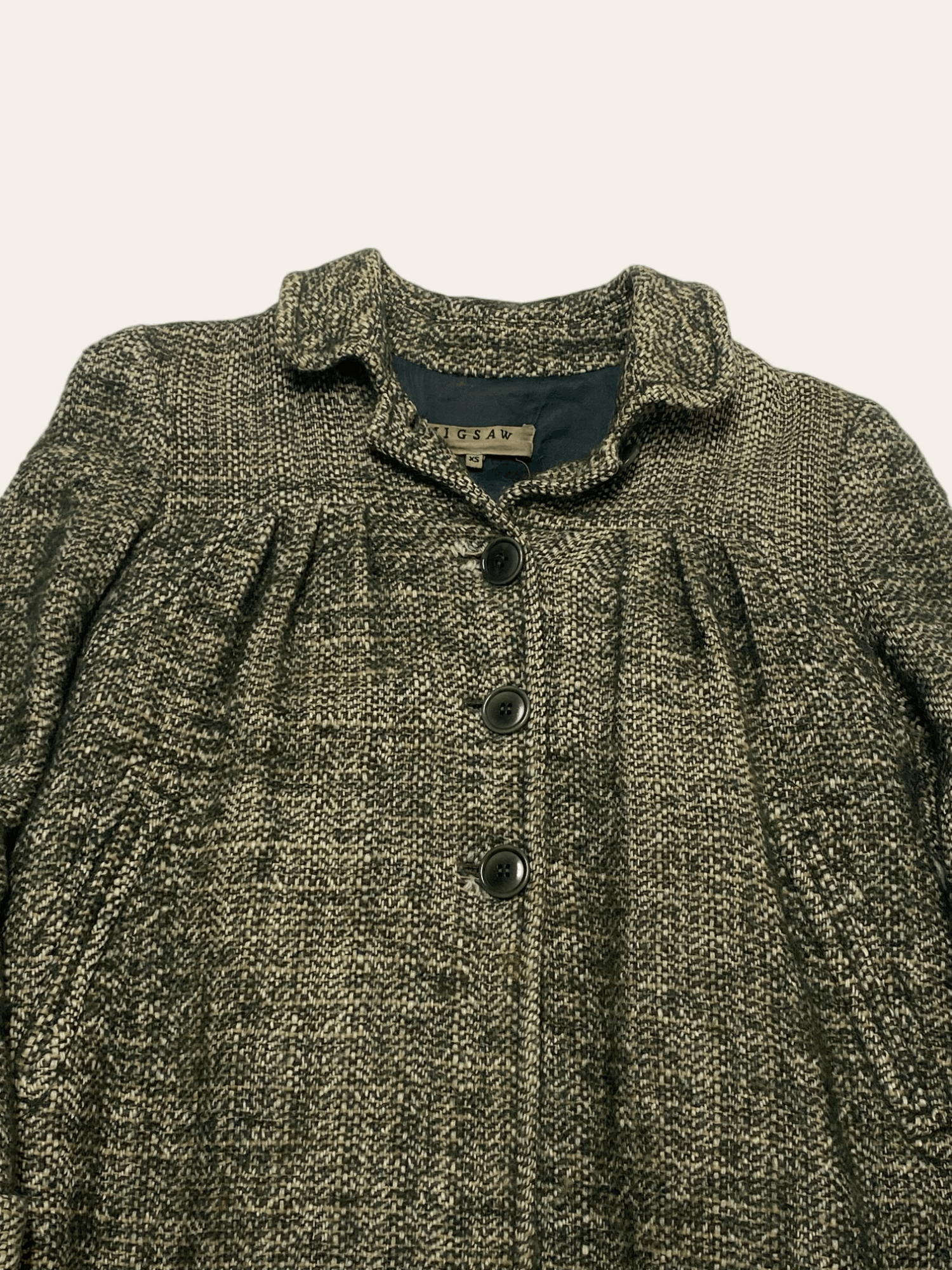Jigsaw 90s Vintage JIGSAW Wool Blazer Green Tweed Warm Comfy Size L / US 10 / IT 46 - 3 Thumbnail