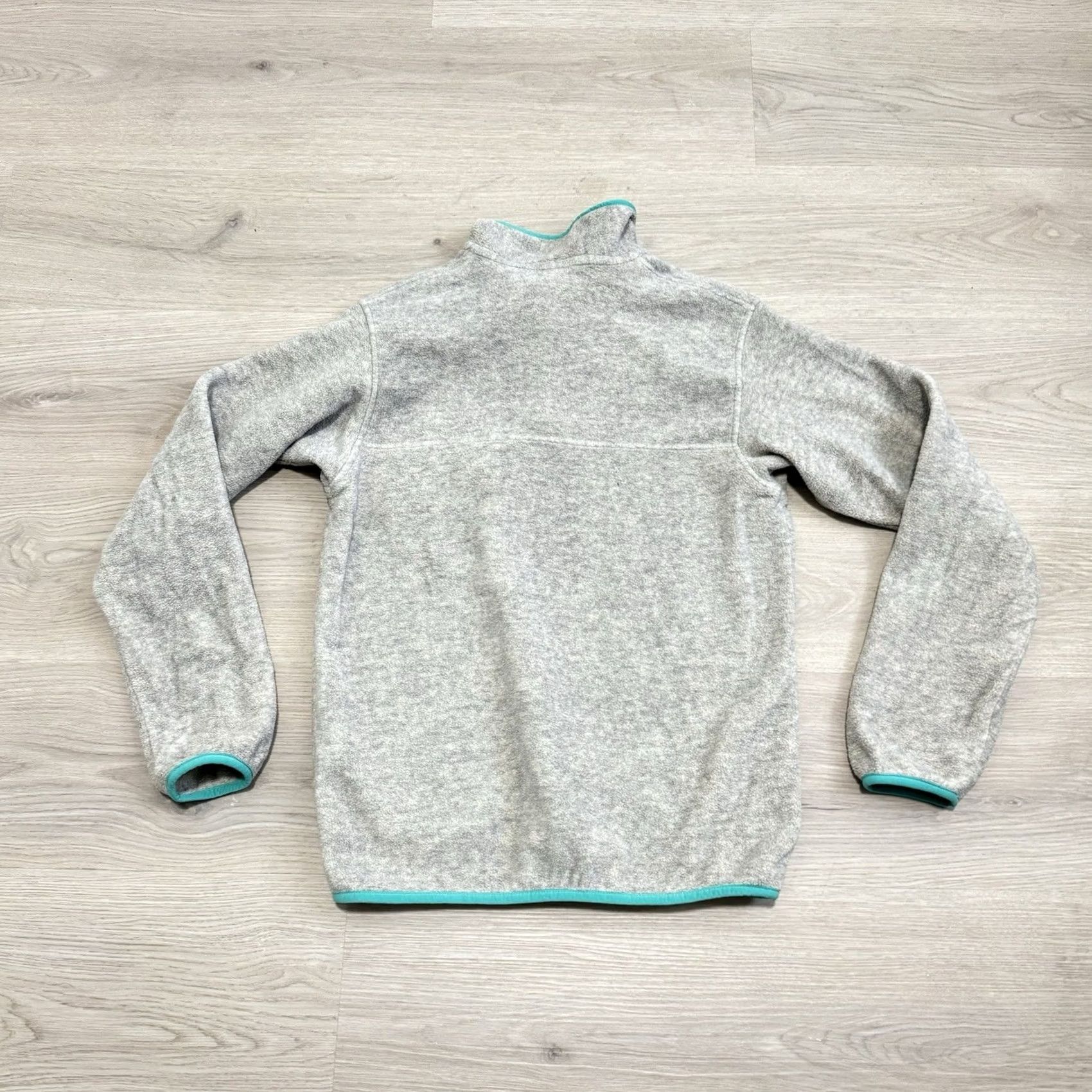 Patagonia Patagonia Women's Sweater Pullover Oatmeal With Teal Lightweight Synchilla Snap-T S Small Size S / US 4 / IT 40 - 5 Thumbnail