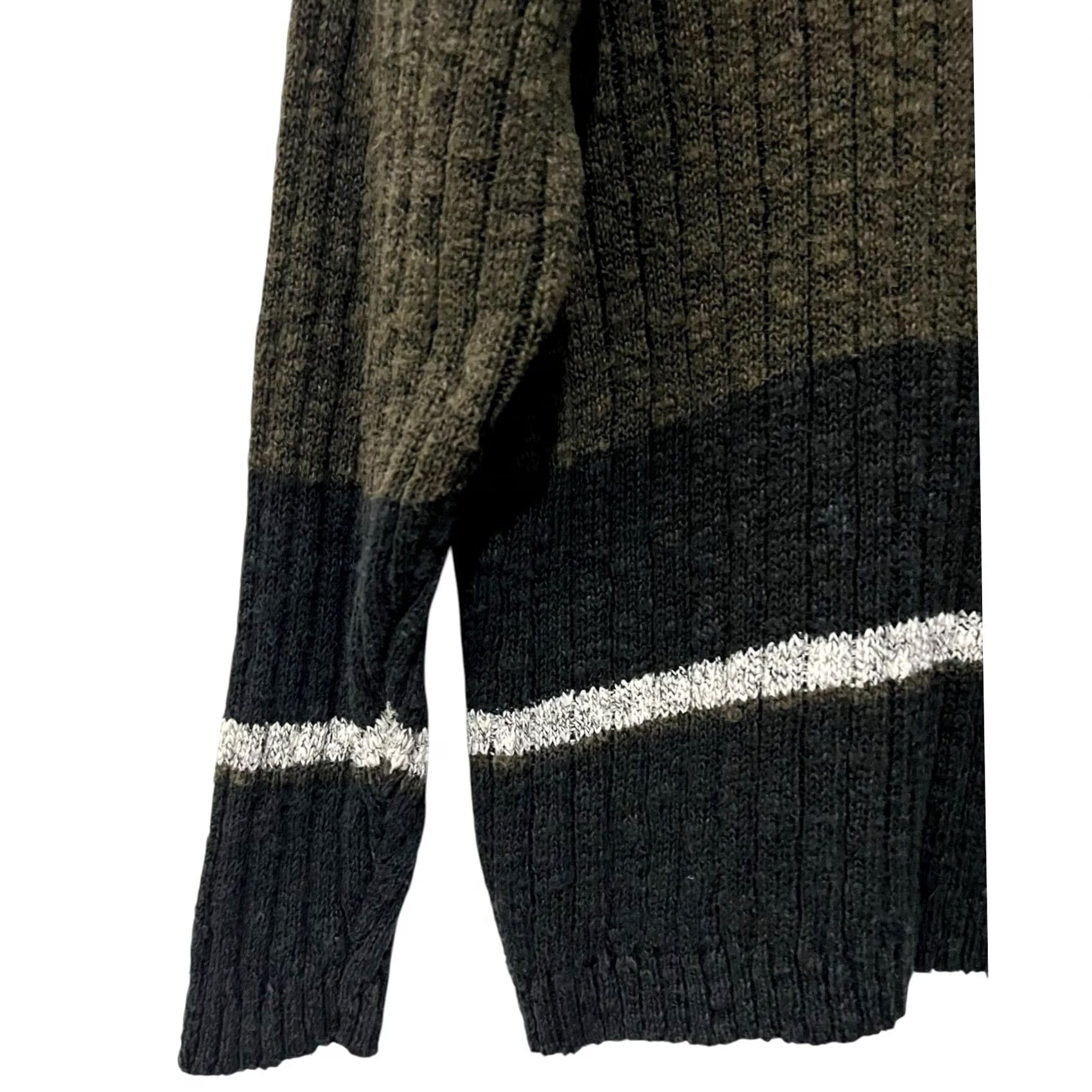 Vintage VINTAGE County Seat Mens Sweater Pullover V-Neck Ribbed Green Gray Sz M 90s Grunge Mens Size US M / EU 48-50 / 2 - 2 Thumbnail
