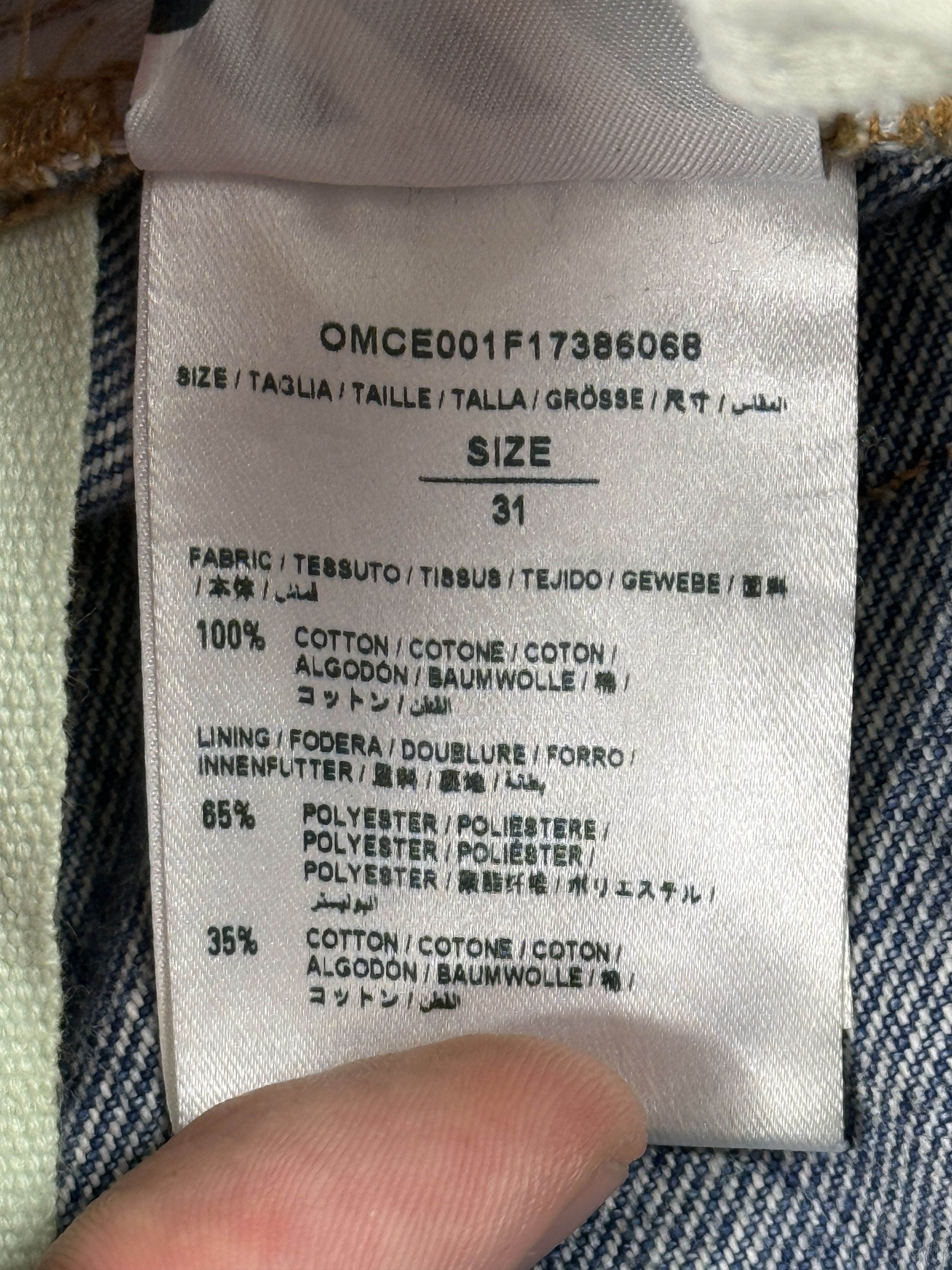 Off-White Off-White Diagonal Stripe Logo Slim Fit Jeans Size 31 Size US 31 - 6 Thumbnail