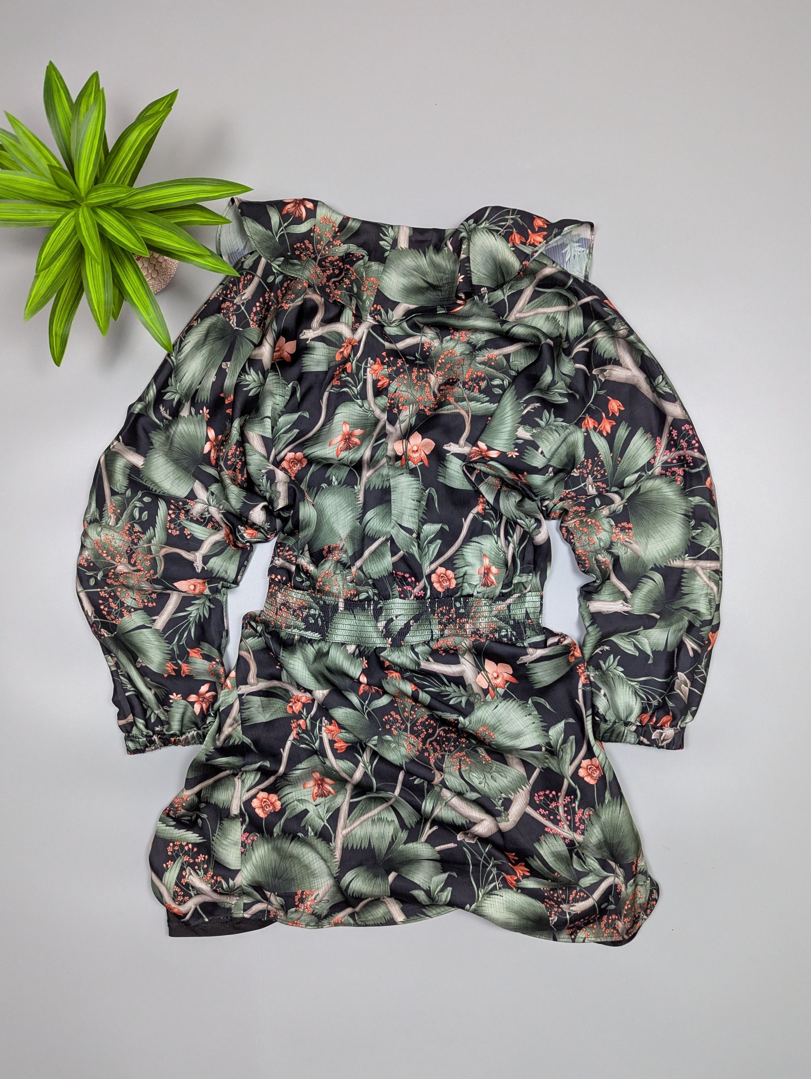 Johanna Ortiz Johanna Ortiz x H&M Floral Mini Dress Puffed Sleeves Size S / US 4 / IT 40 - 11 Thumbnail