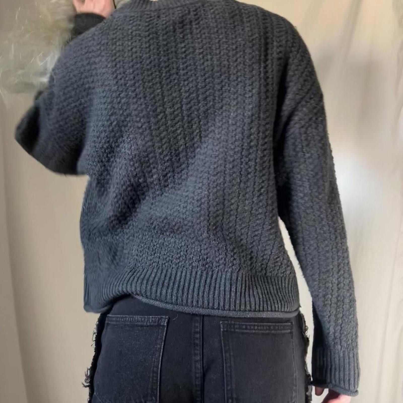 Other Grungey charcoal grey knit sweater Size XS / US 0-2 / IT 36-38 - 2 Thumbnail