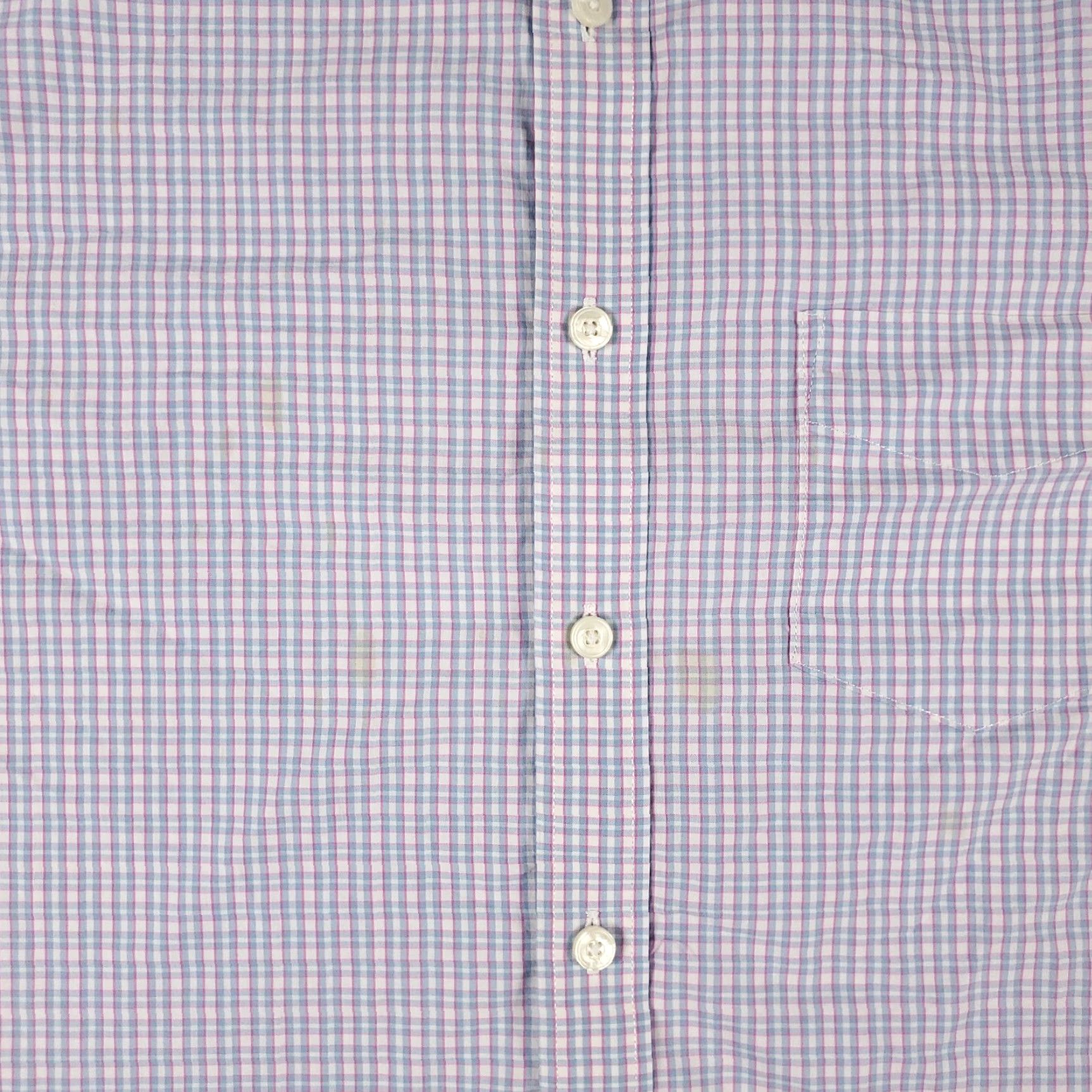 UNTUCKit UNTUCKit Shirt Mens Medium Blue Purple Plaid Button Up Long Sleeve Regular Fit Pockets Casual Workwear Size US M / EU 48-50 / 2 - 3 Thumbnail
