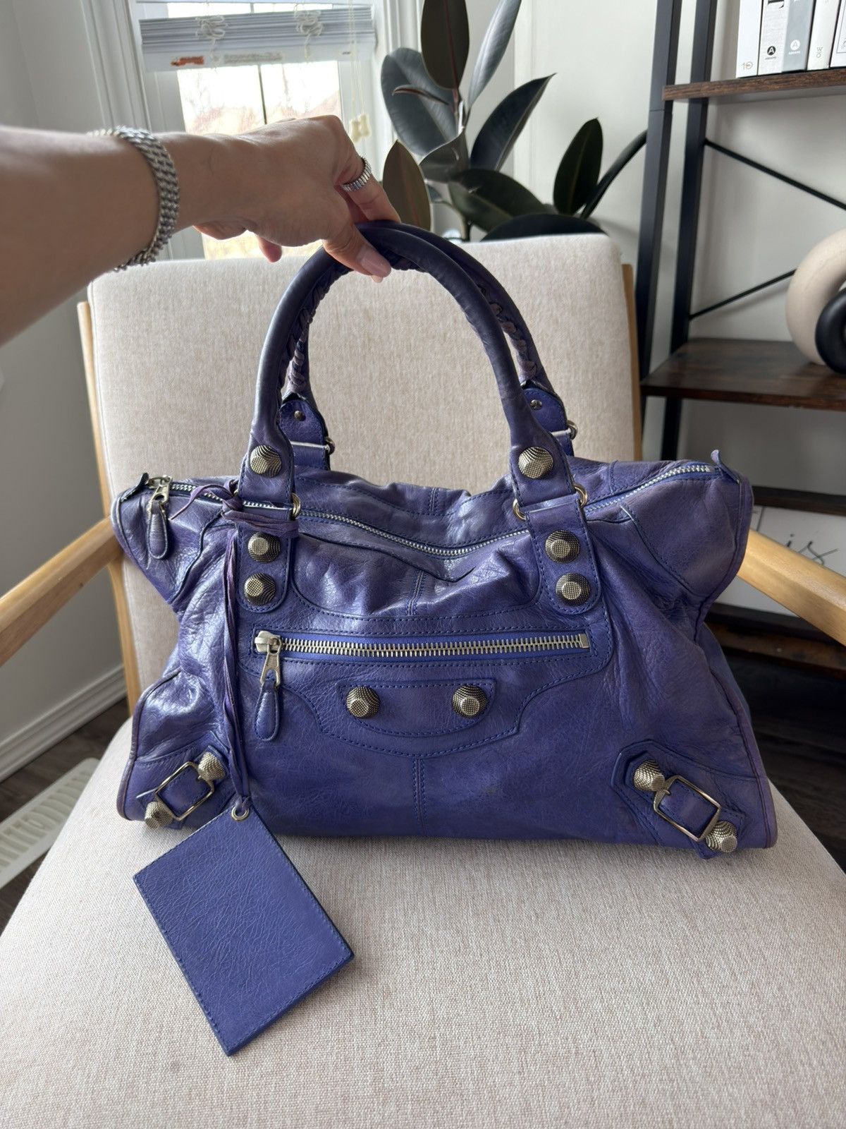 Balenciaga BALENCIAGA - CITY BAG - GIANT 21 SILVER HARDWARE (NAVY