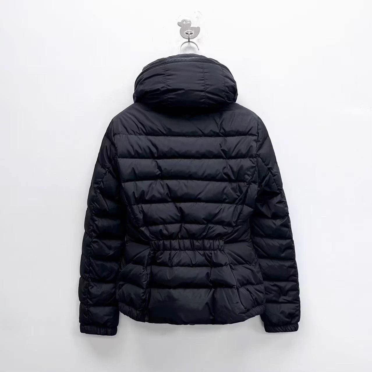 Moncler Moncler Black Waterproof Logo Ribbed Down Jacket 0 Size US XS / EU 42 / 0 - 2 Thumbnail