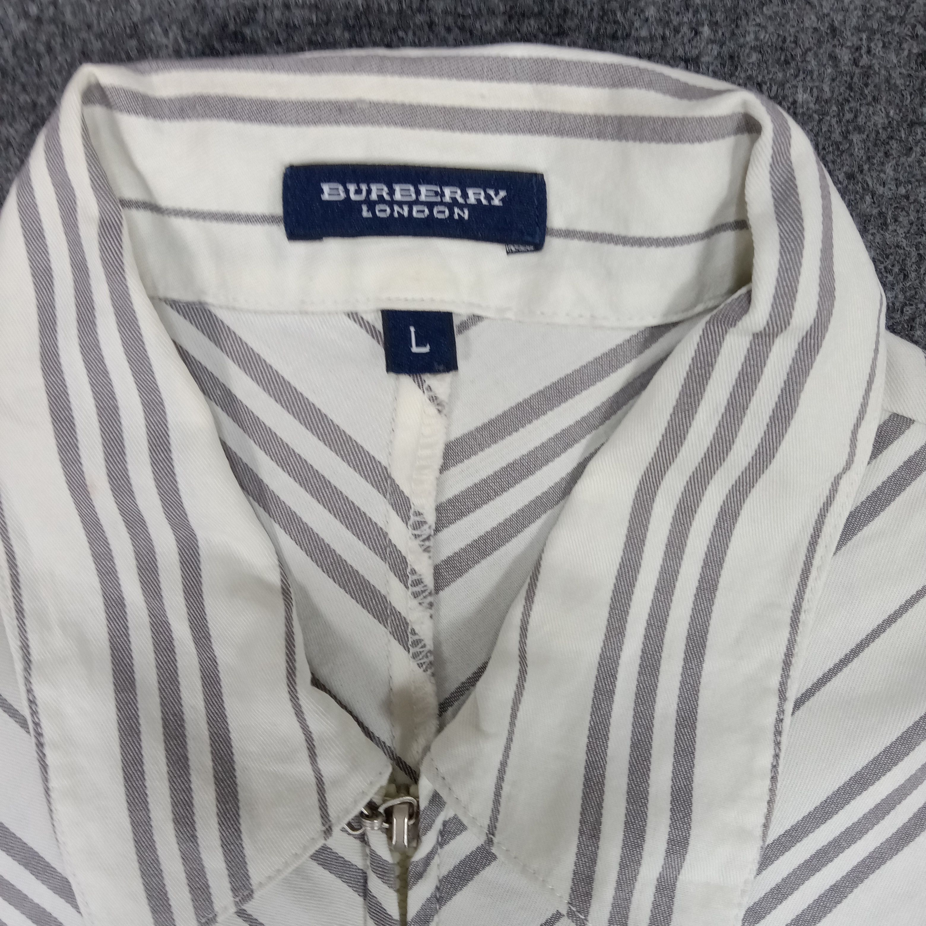 Burberry × Vintage Burberry London Designer Brand Stripes Shirt Jacket Size XS / US 0-2 / IT 36-38 - 4 Thumbnail