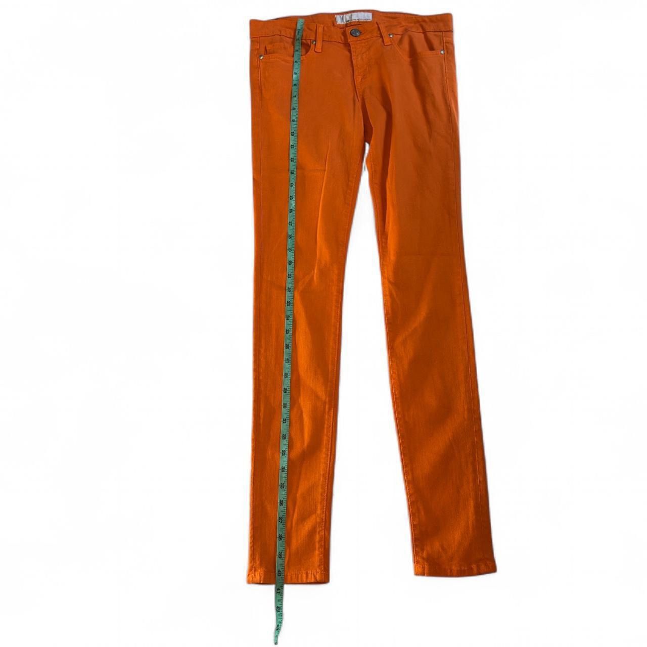 Vintage OCJ Jeans Y2K low rise orange kick-flare ultra slim thighs Size 29" - 8 Thumbnail