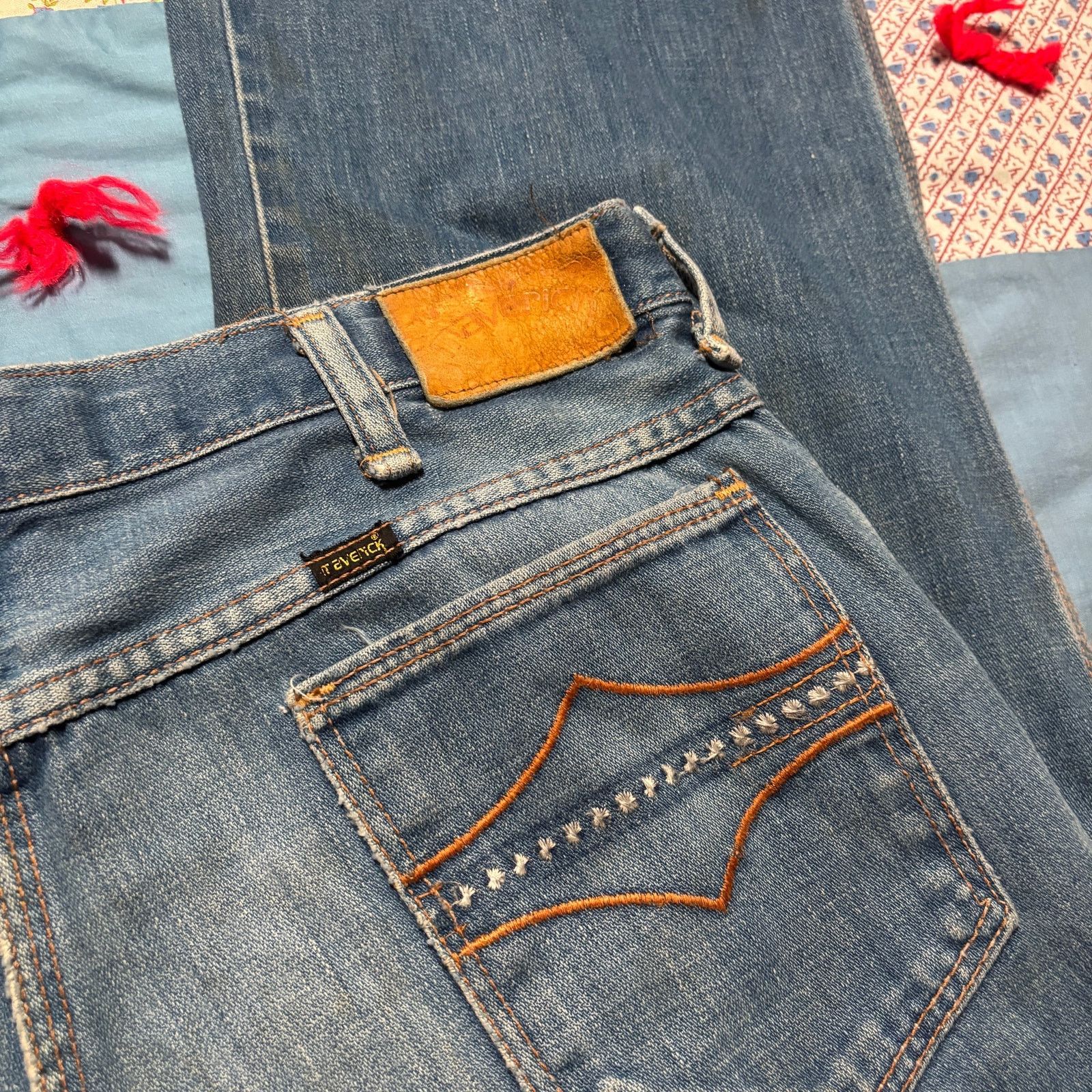 Vintage × Wrangler 70s Wrangler Maverick Bootcut Blue Jeans Western Style 34x30 Size US 34 / EU 50 - 3 Thumbnail