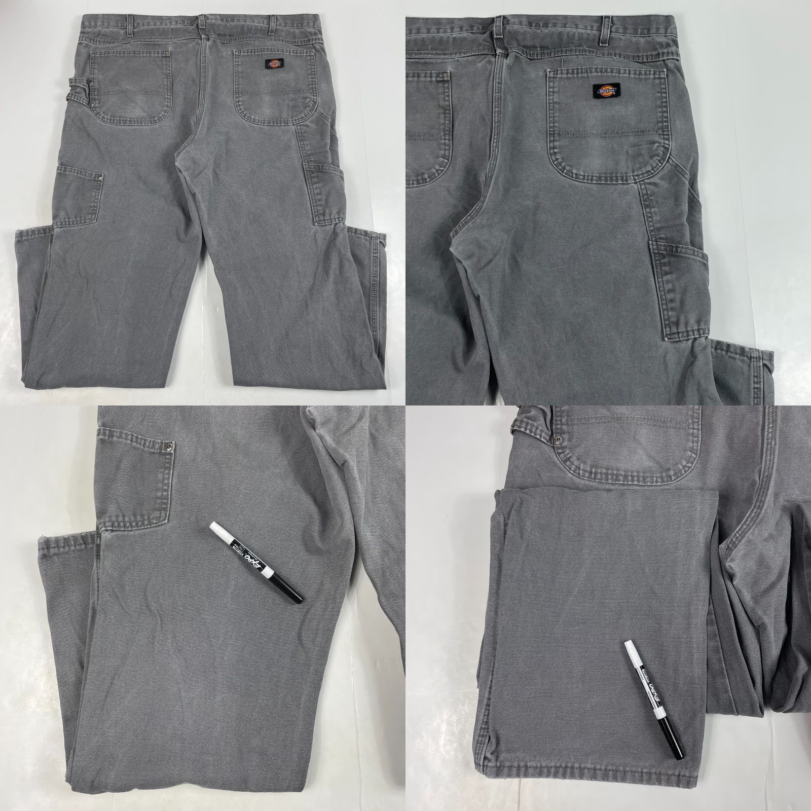 Dickies Dickies Pants Mens 42 x 32 Gray Canvas Carpenter Straight Leg Workwear Outdoors Mens Regular 42 in Gray Canvas Carpenter Straight Leg Dickies Pants Size US 42 / EU 58 - 8 Thumbnail