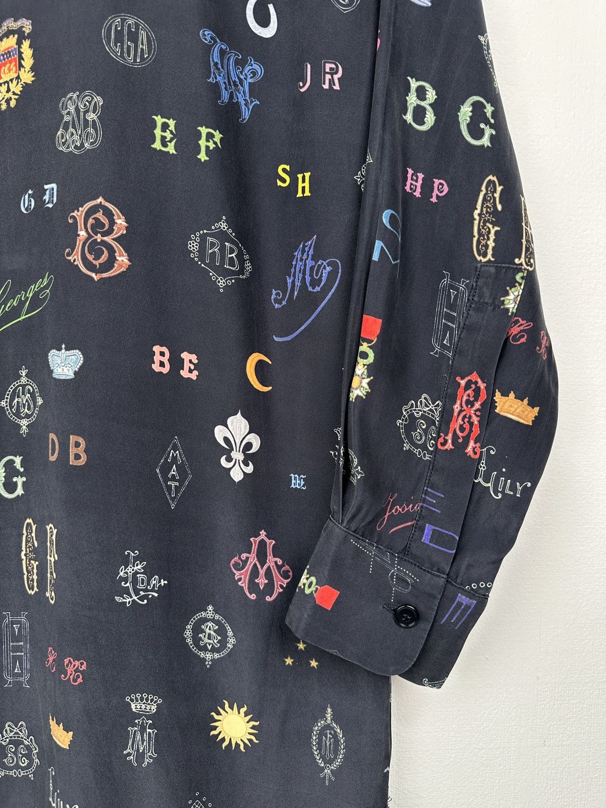 Stella McCartney Stella McCartney 100% Silk Monogram Shirt Dress size 34 Size XXS / US 00 / IT 34 - 5 Thumbnail