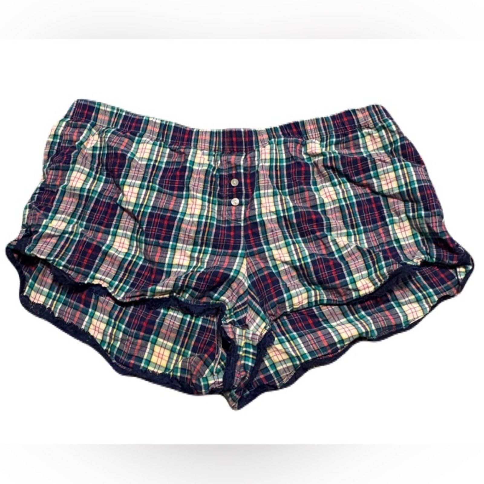 Victoria's Secret (Victoria Secret) Sleepwear Plaid Boxer Shorts: Size Large Size 34" / US 12 / IT 48 - 1 Thumbnail