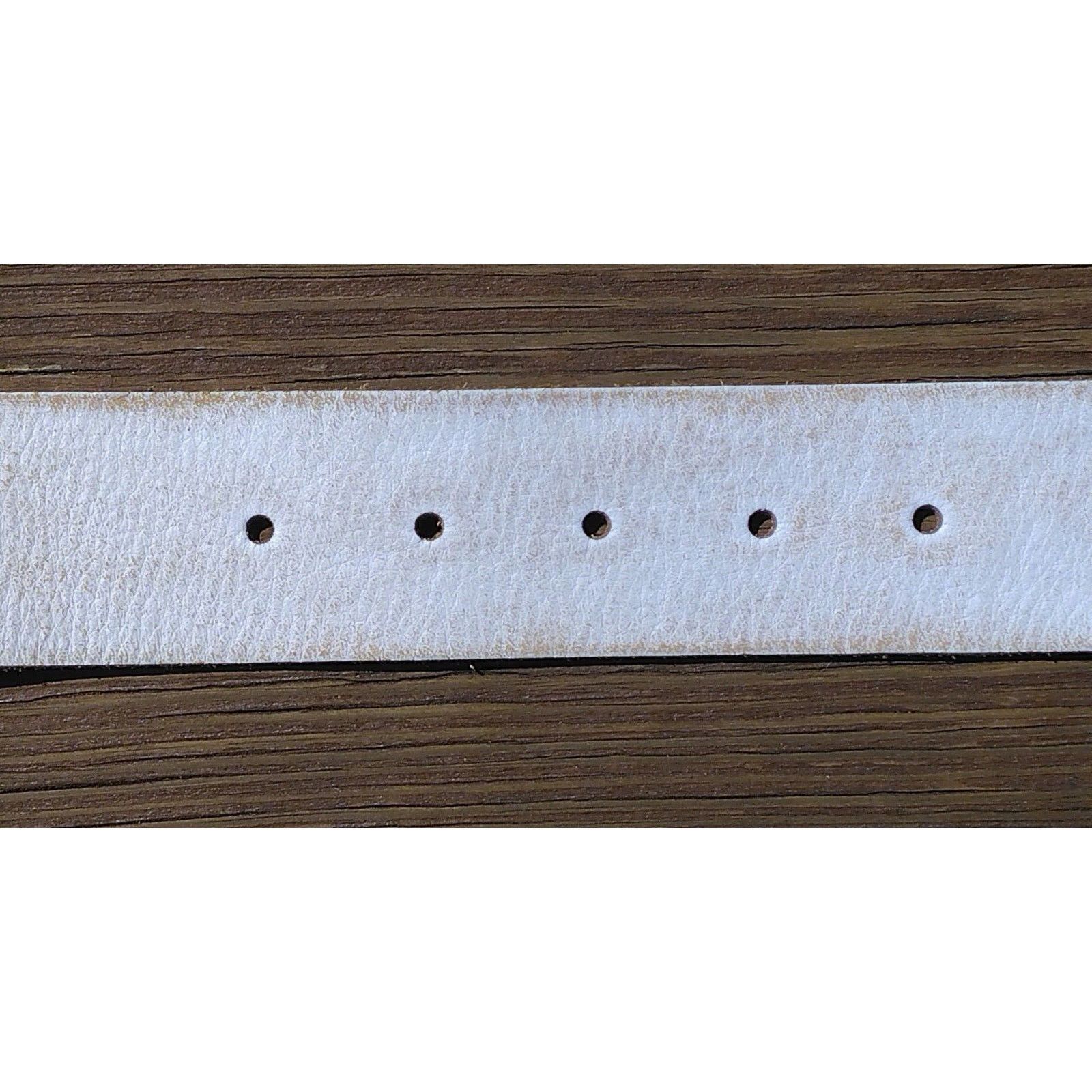 Fossil Fossil Women Leather Belt Boho Silver Link Flower White Gold Size ONE SIZE - 5 Thumbnail