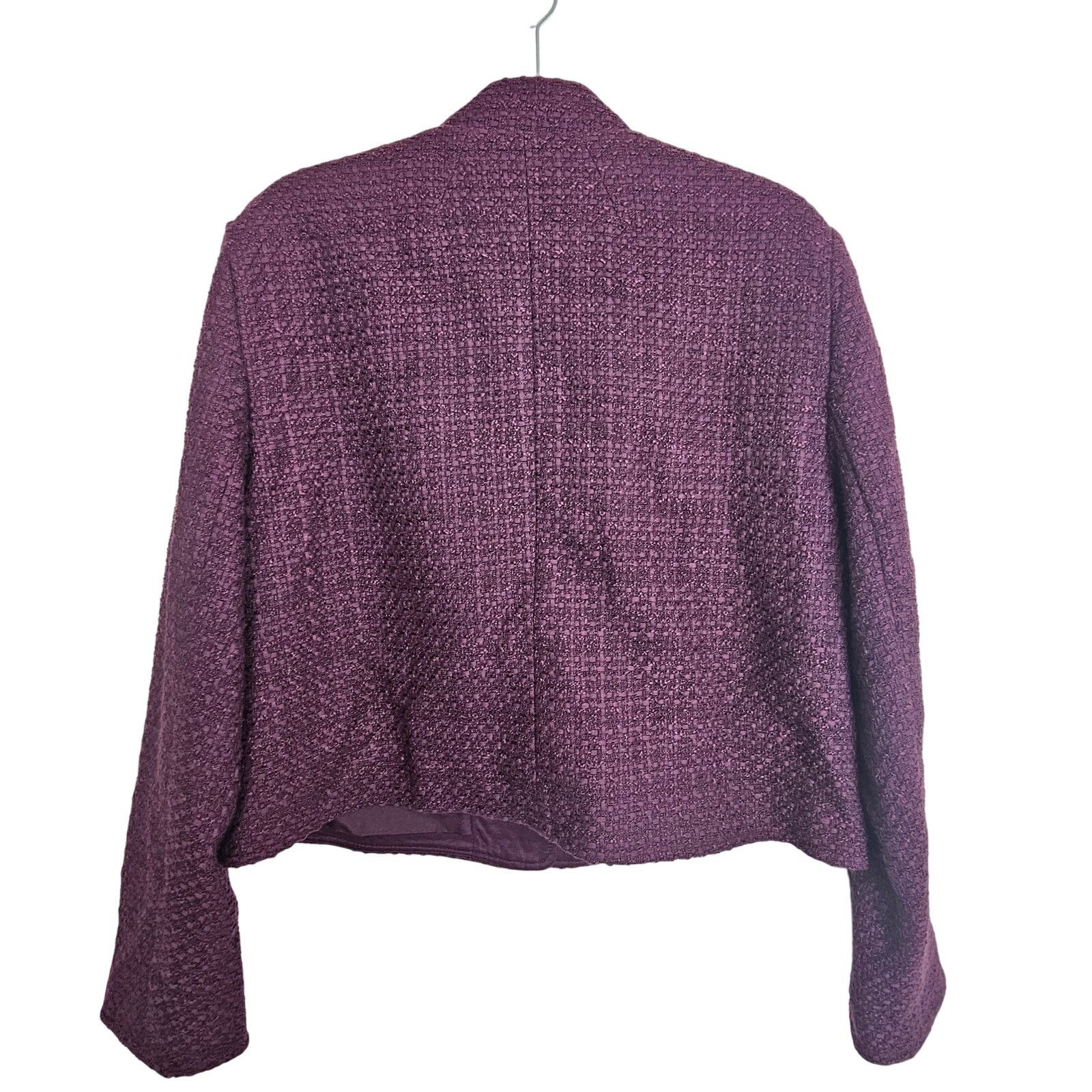 Ann Taylor NEW Ann Taylor Blazer Purple Button Front Jacket Women 16 Size XXL / US 16-18 / IT 52-54 - 9 Thumbnail