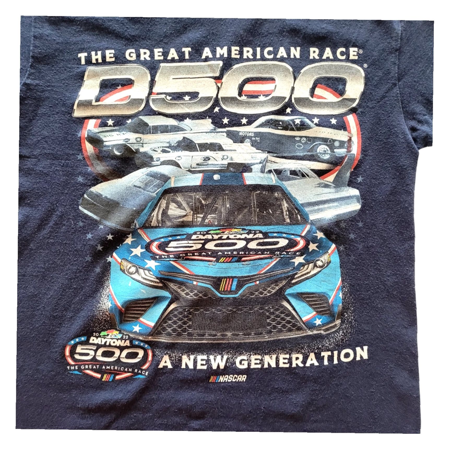 NASCAR VINTAGE NASCAR Daytona 500 Champions T-Shirt Small Navy Blue 100% Cotton Graphic Print NASCAR Apparel 1959 2021 Mens Size US S / EU 44-46 / 1 - 7 Thumbnail