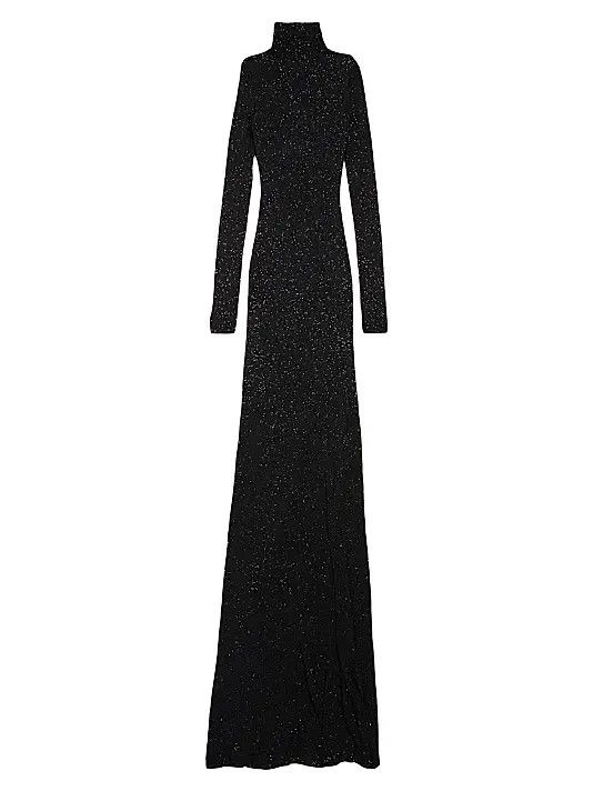 Balenciaga o1in1g0326 Maxi Dress in Black Size M / US 6-8 / IT 42-44 - 2 Thumbnail