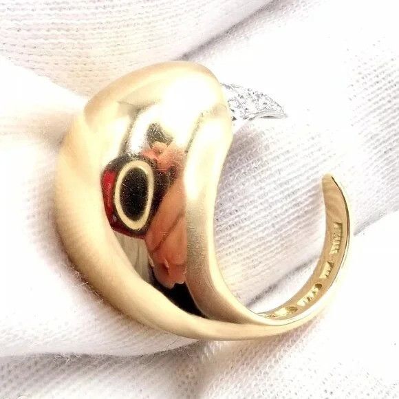 Tiffany & Co. Tiffany & Co. Elsa Peretti 18k Yellow Gold Diamond Bird Ring Size ONE SIZE - 6 Thumbnail