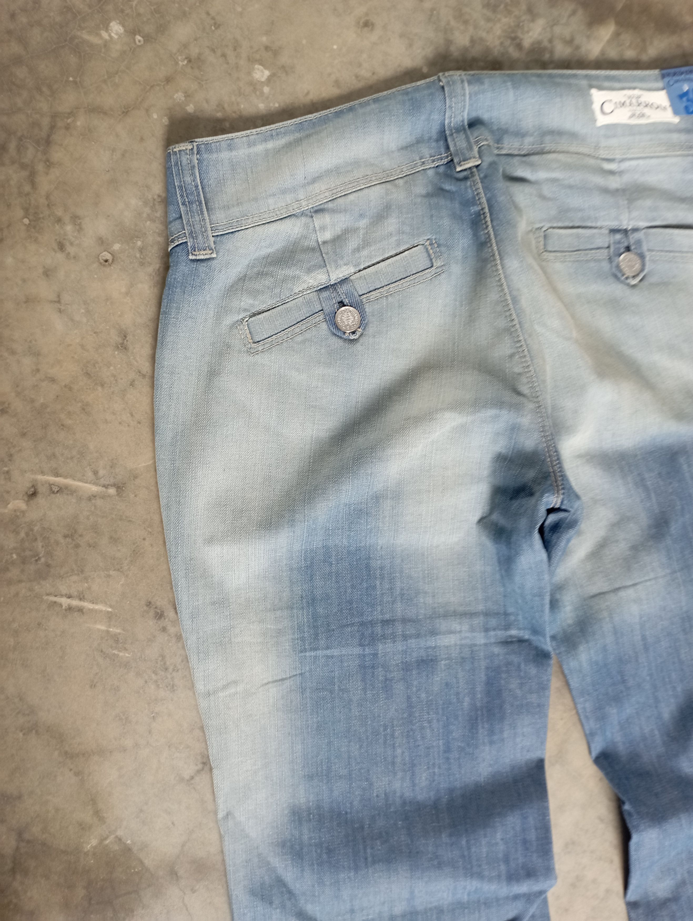 Tornado Mart Super Flare Jeans Cimarron Paris Blue Washed Bootcut Jeans Size 30" / US 8 / IT 44 - 14 Thumbnail