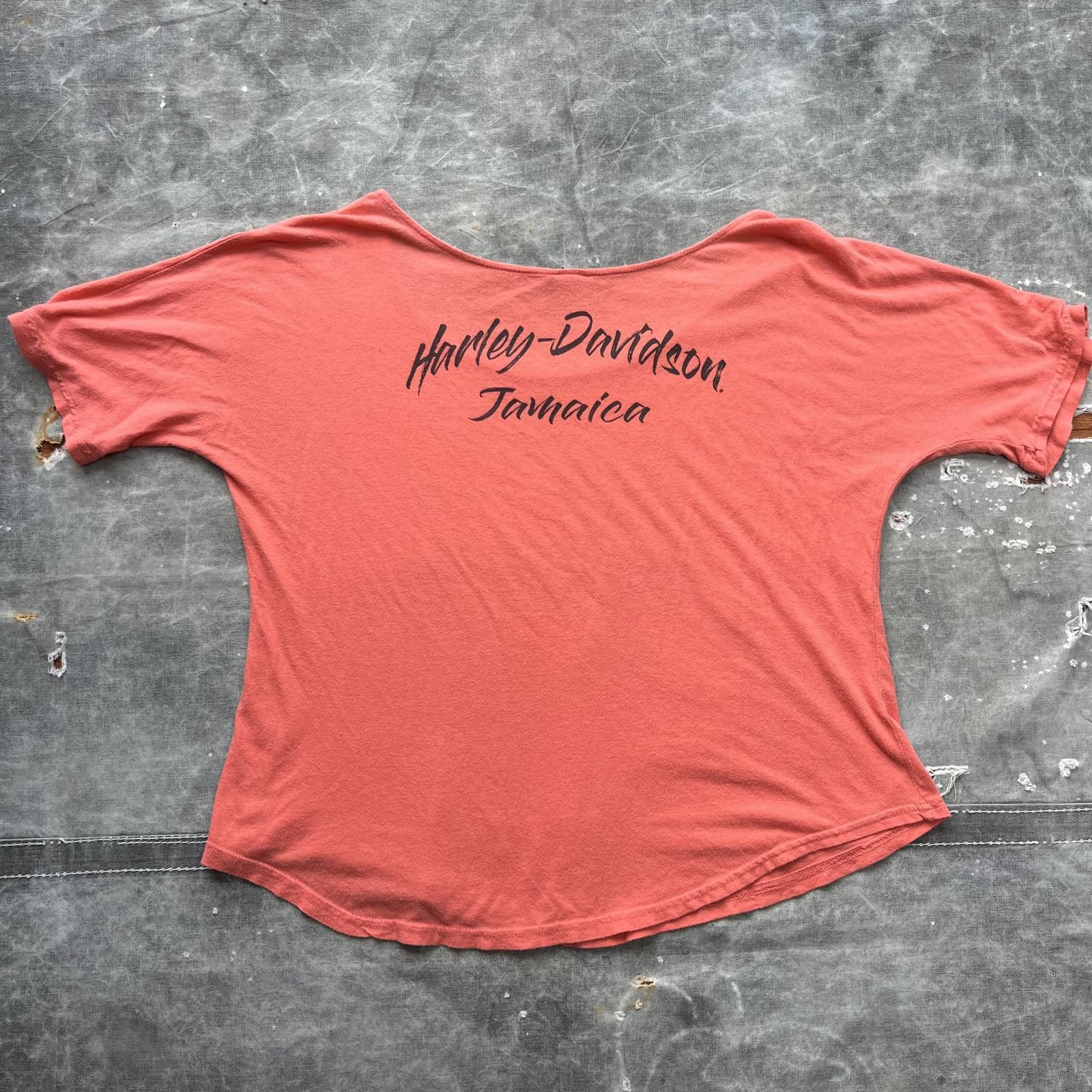 Harley Davidson × Vintage Vintage Y2K Bedazzled Harley Davidson Jamaica Shirt Size M / US 6-8 / IT 42-44 - 2 Thumbnail