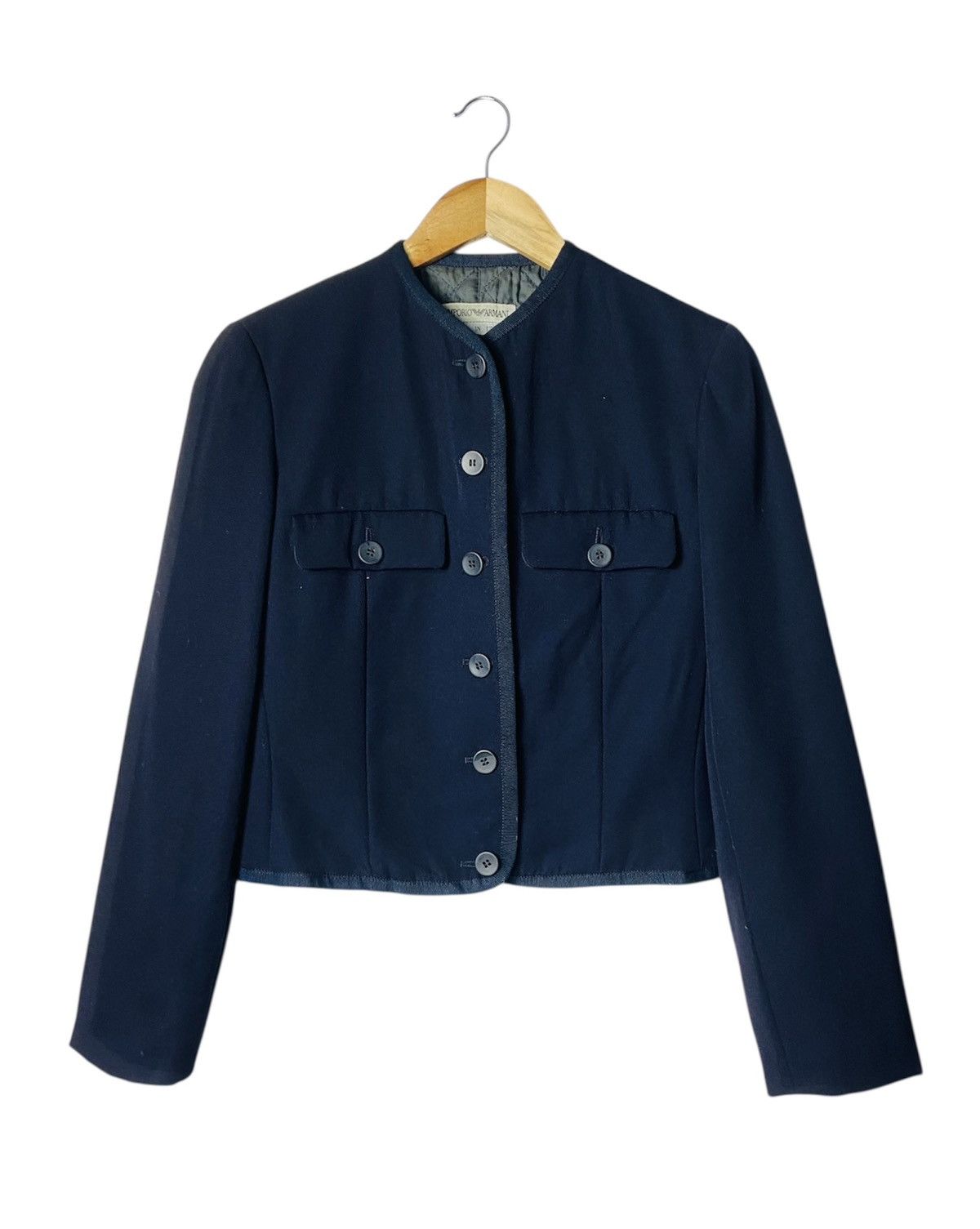 Vintage 90s Emporio Armani Wool Cropped Jacket