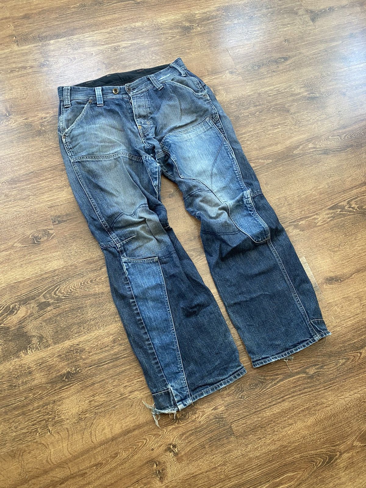 14th Addiction Vintage Y2K G Star archive Denim Cargo Baggy pants Jeans Size US 33 - 1 Thumbnail