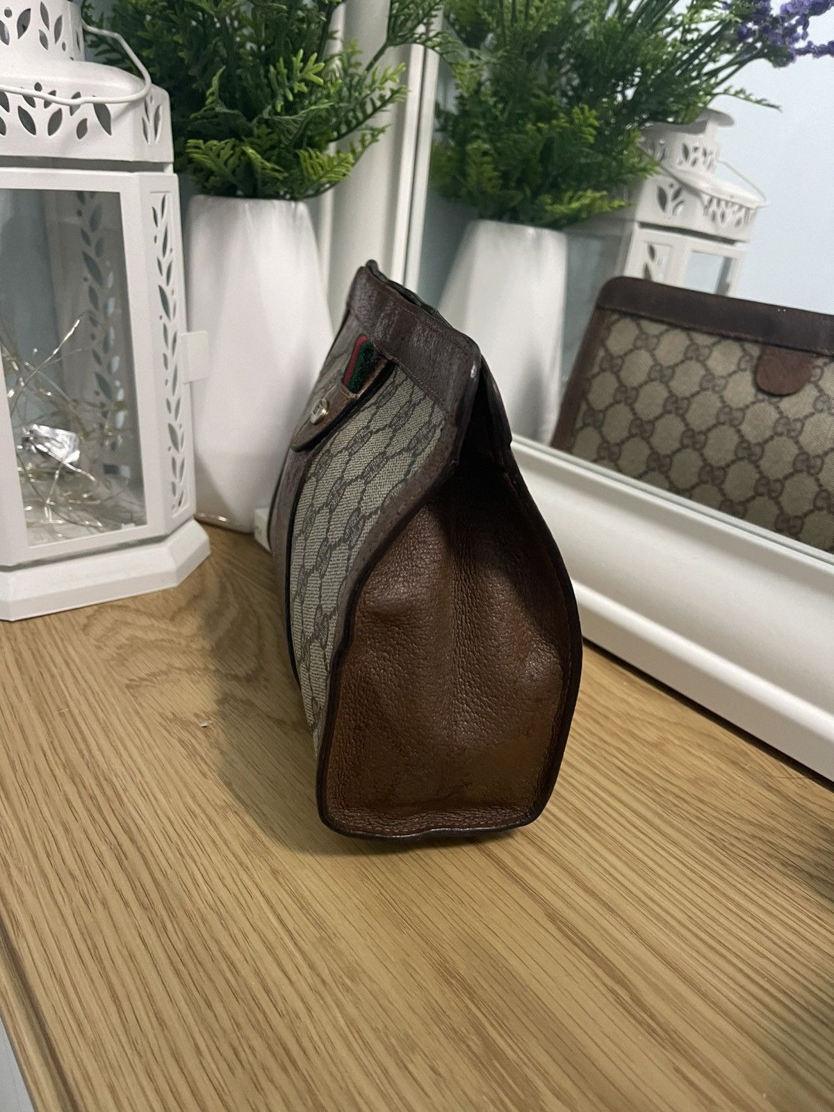 Gucci × Vintage GUCCI GG Supreme Web Sherry Line Clutch Bag Size ONE SIZE - 6 Thumbnail