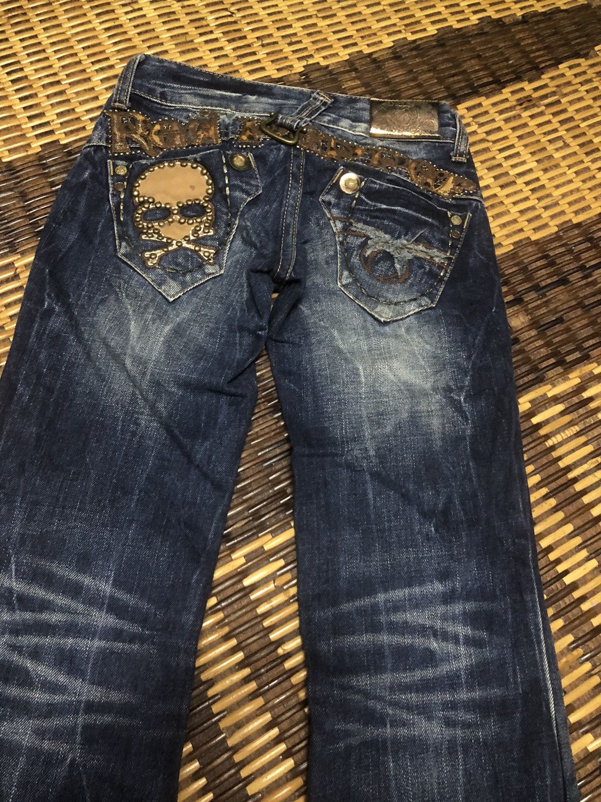 Hysteric Glamour VINTAGE RED PEPPER DENIM JEANS DESIGN UNISEX Size 28" / US 6 / IT 42 - 2 Thumbnail