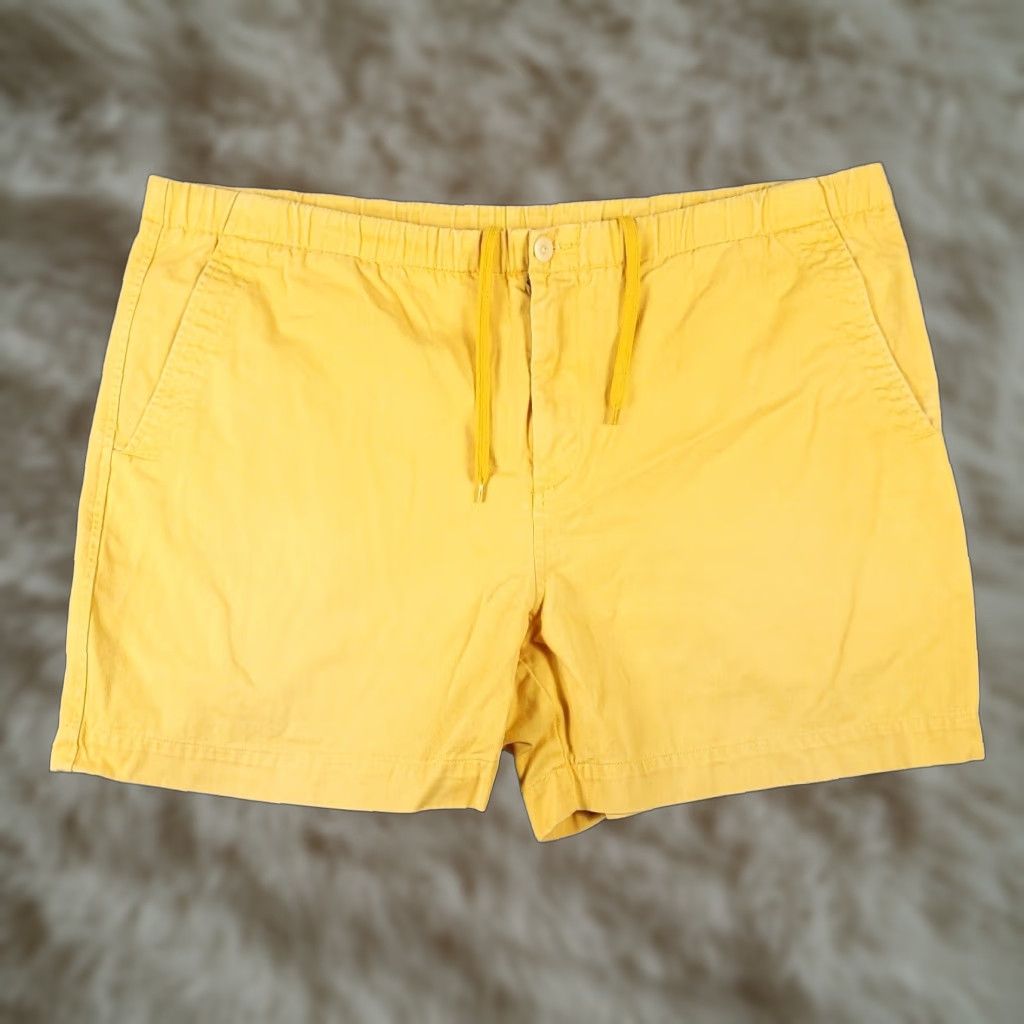 Nautica VINTAGE Nautica Trunks Adult Large Yellow Cotton Surf Swim Shorts Mens Size US 33 - 1 Thumbnail