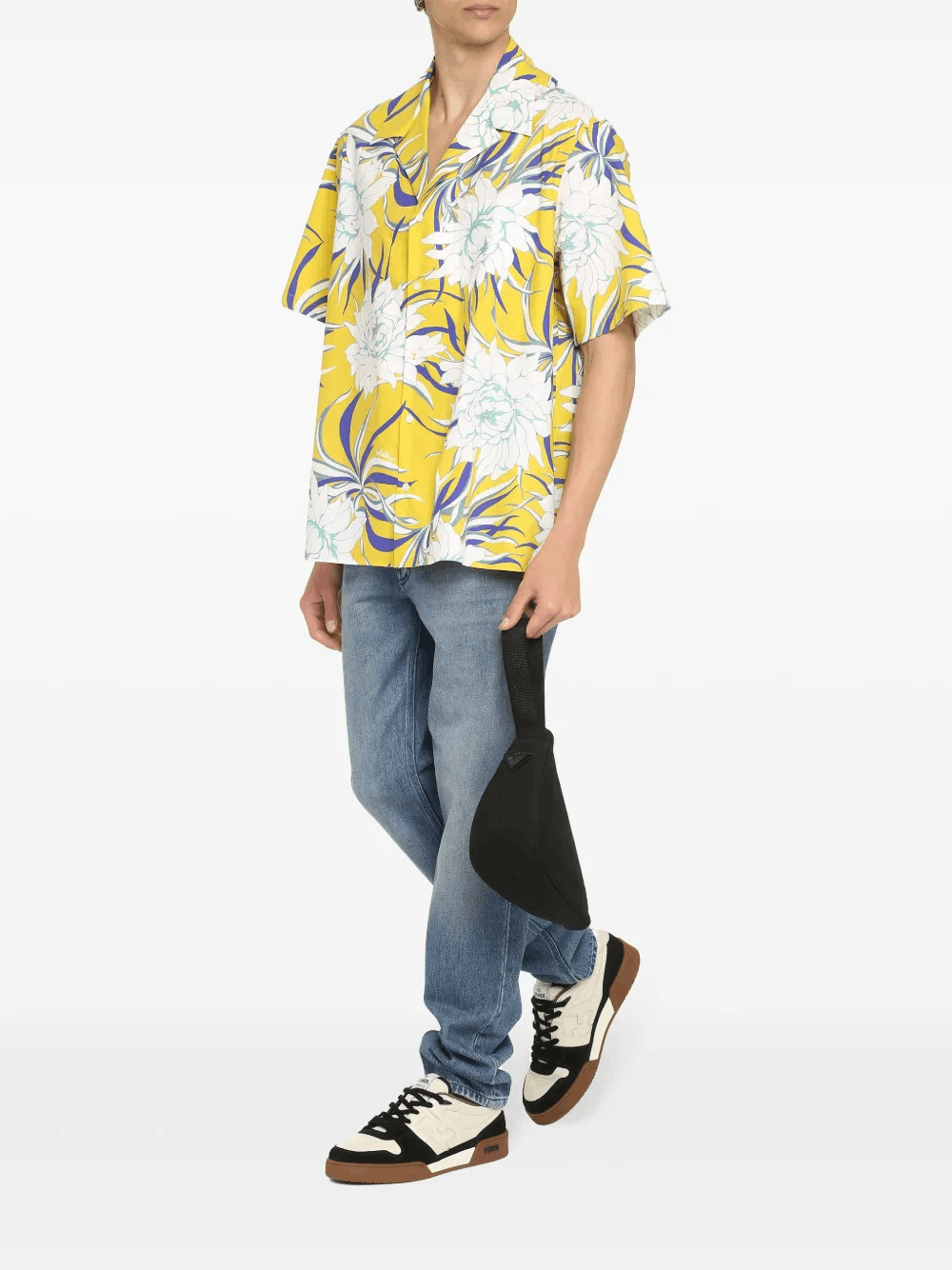 Other Collar Floral-Print Cotton Shirt | Yellow Size US L / EU 52-54 / 3 - 3 Thumbnail
