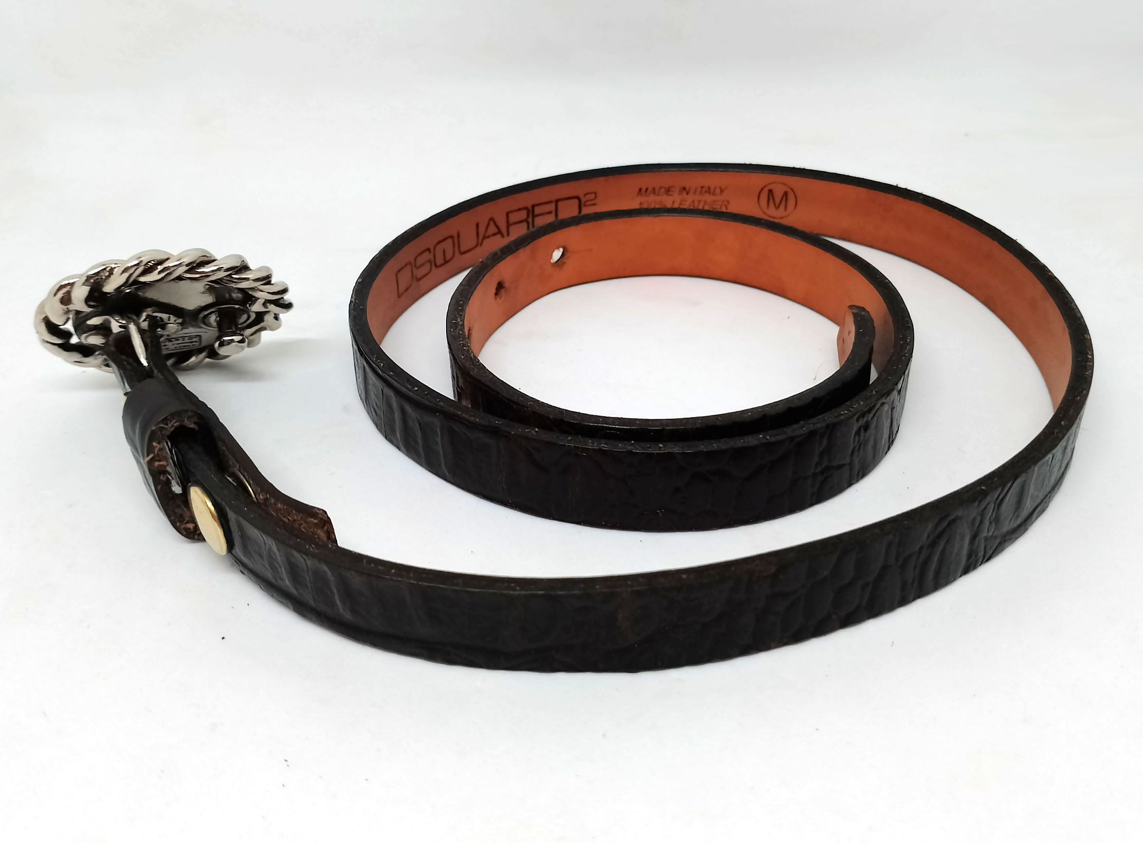 Dsquared2 DSQUARED² Women’s Brown Leather Belt, Anchor Buckle, Size M Size ONE SIZE - 5 Thumbnail