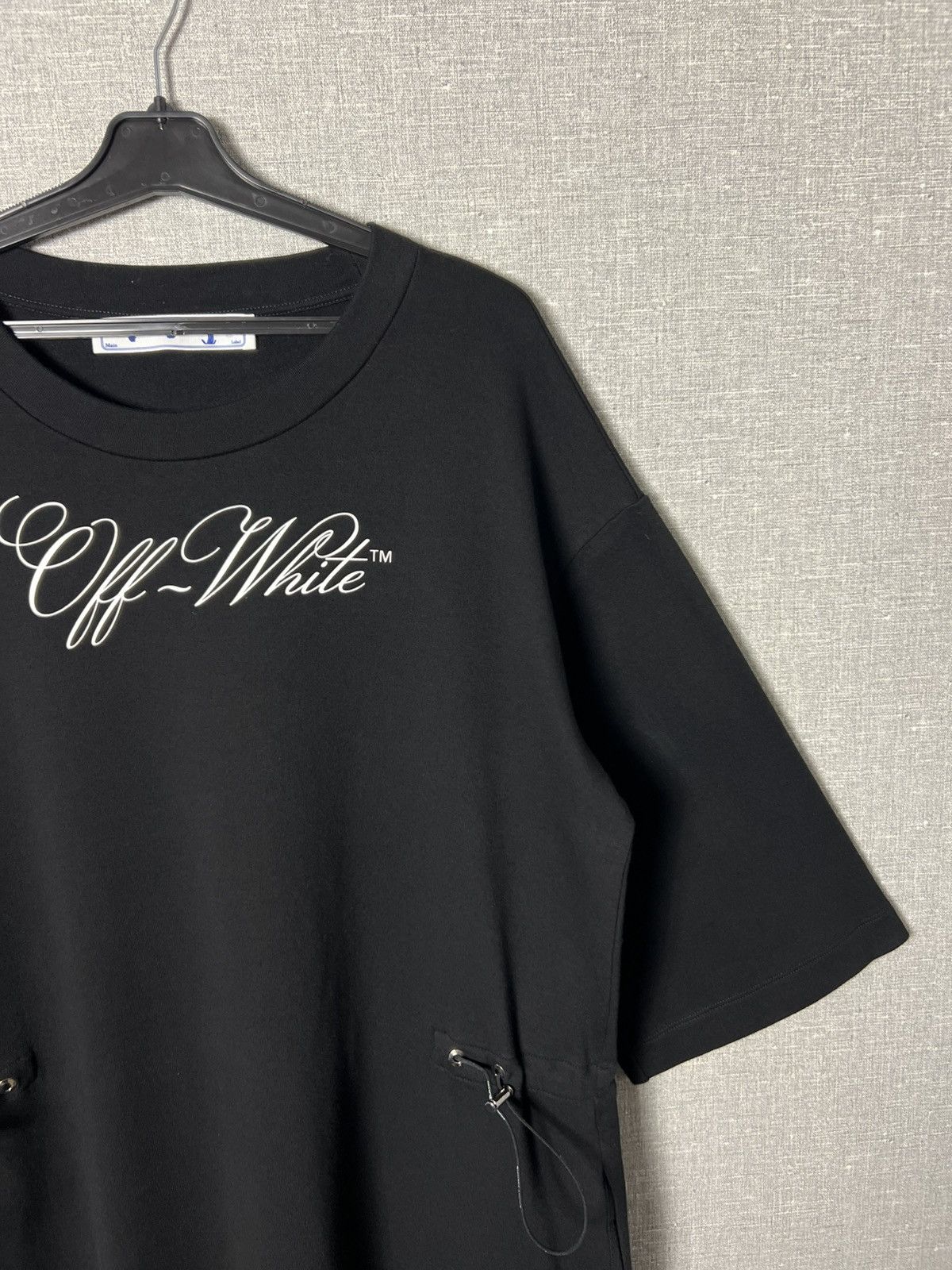 Off-White × Virgil Abloh Off-White Virgil Abloh Logo Coulisse T-Shirt Dress In Black Size M / US 6-8 / IT 42-44 - 8 Thumbnail