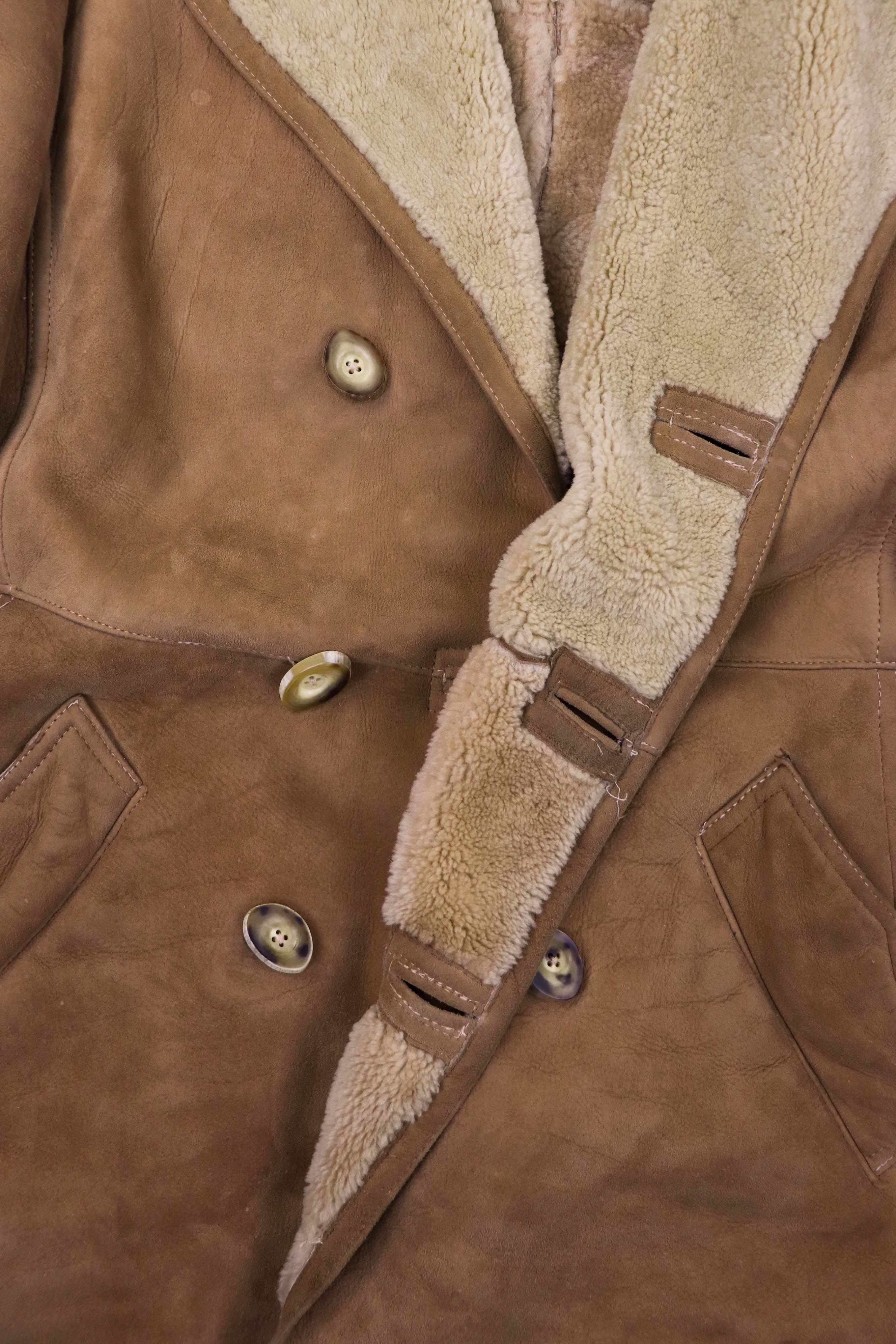Harrods Vintage Californian Spring Lamb England Made Shearling Coat Size US M / EU 48-50 / 2 - 15 Thumbnail