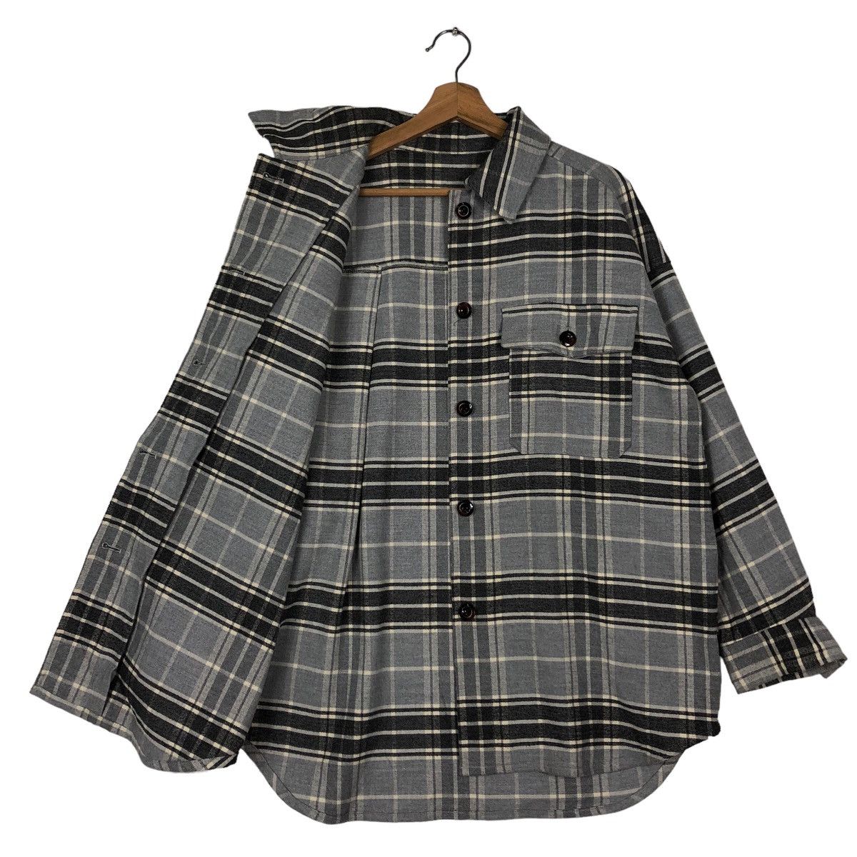 Japanese Brand 🔥90’s Vintage Flannel Shirt Jacket Gu Japan Tartan Design Size US L / EU 52-54 / 3 - 8 Thumbnail