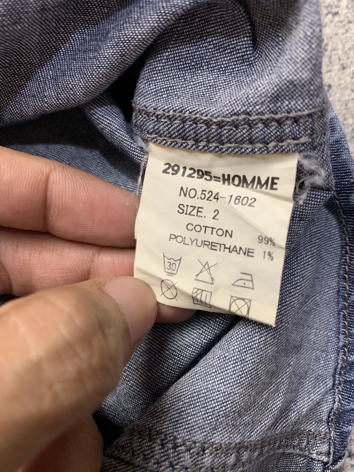 Japanese Brand 🐍 291295=Homme Japan Denim Shirt Size US M / EU 48-50 / 2 - 6 Thumbnail