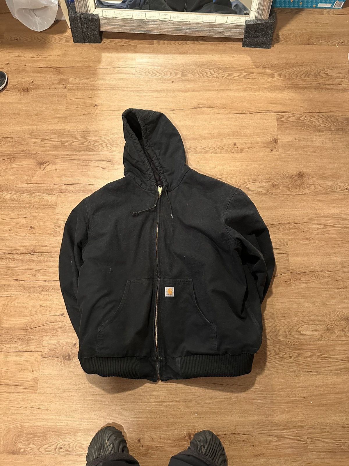 Carhartt Black Carhartt Hooded Detroit Jacket Size US XL / EU 56 / 4 - 1 Thumbnail