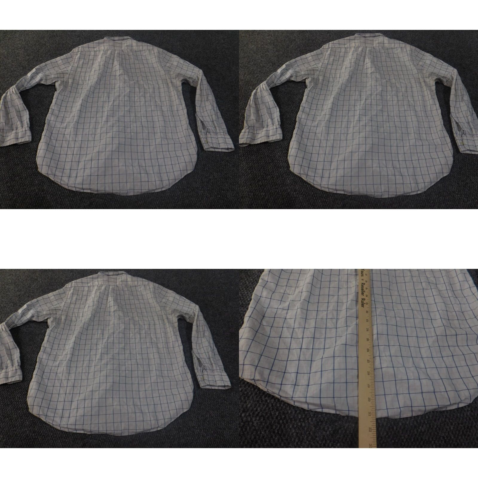 Ralph Lauren Ralph Lauren Shirt Men L White Plaid Button-Up Collared Casual Knit Cotton Long Sleeve Slimming Pockets Vintage: No | Regular Fit | Button-Down Collar Size US L / EU 52-54 / 3 - 8 Thumbnail