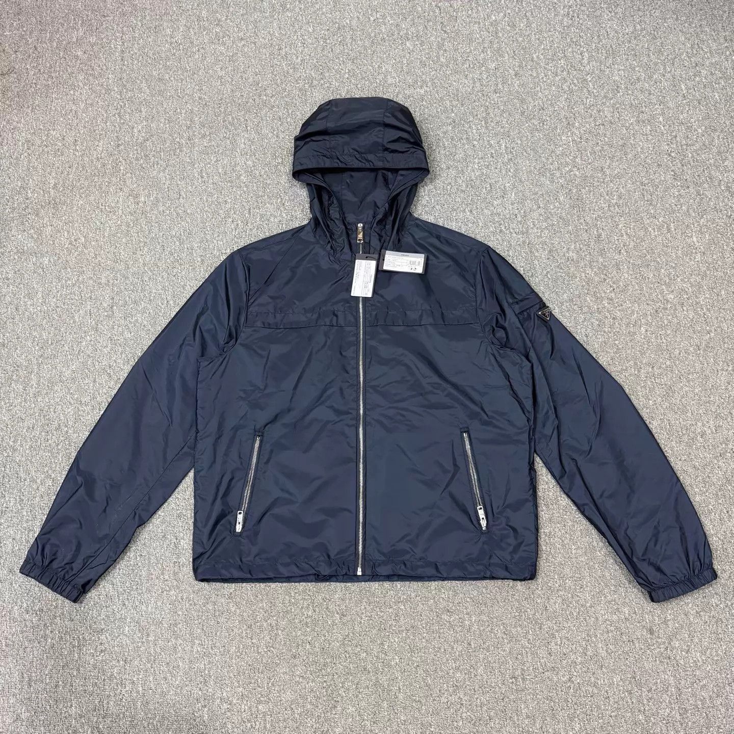 Prada Blue Hooded Lightweight Jacket XL Size US XL / EU 56 / 4 - 1 Thumbnail