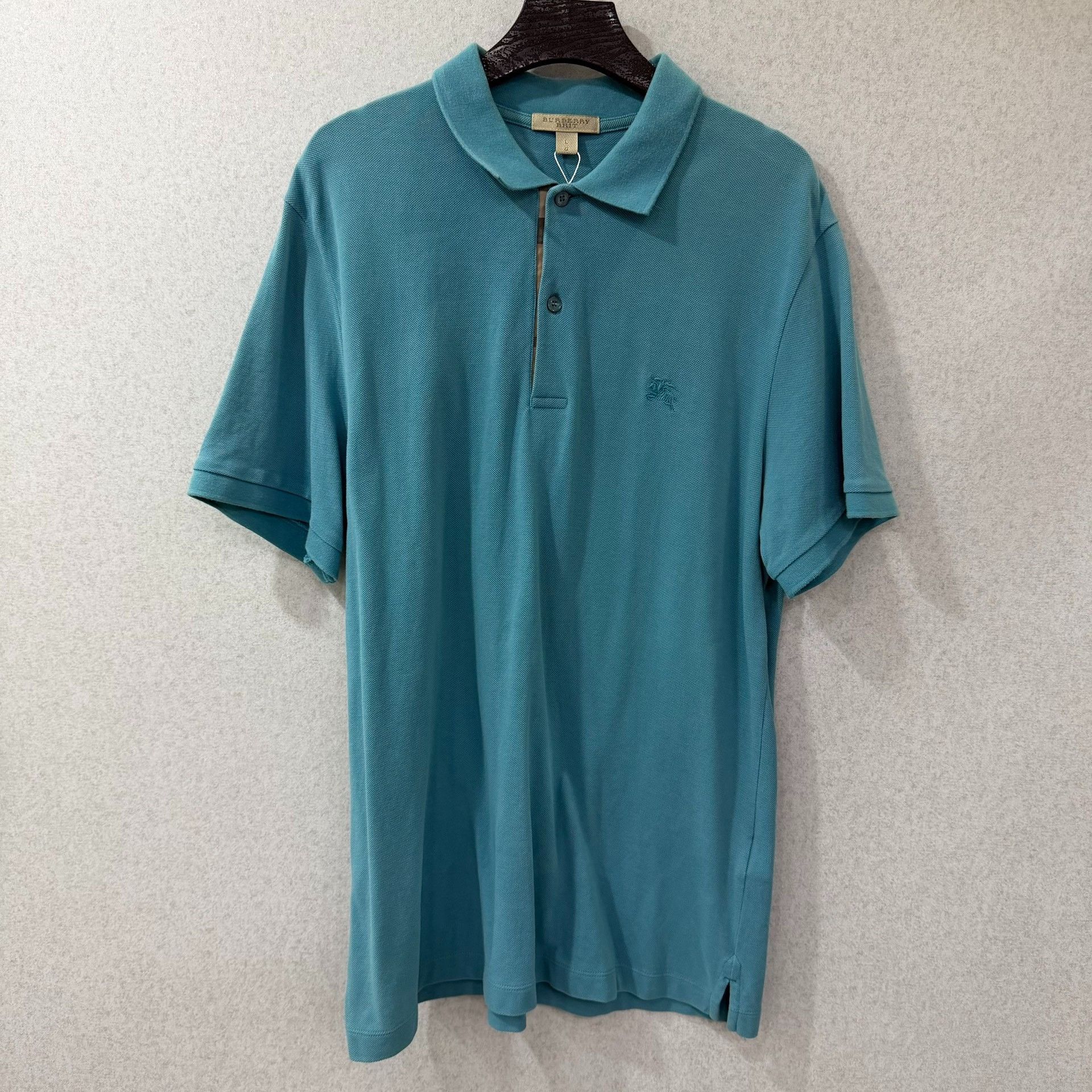 Burberry Burberry Embroidered Blue Polo l Men Size US L / EU 52-54 / 3 - 1 Thumbnail