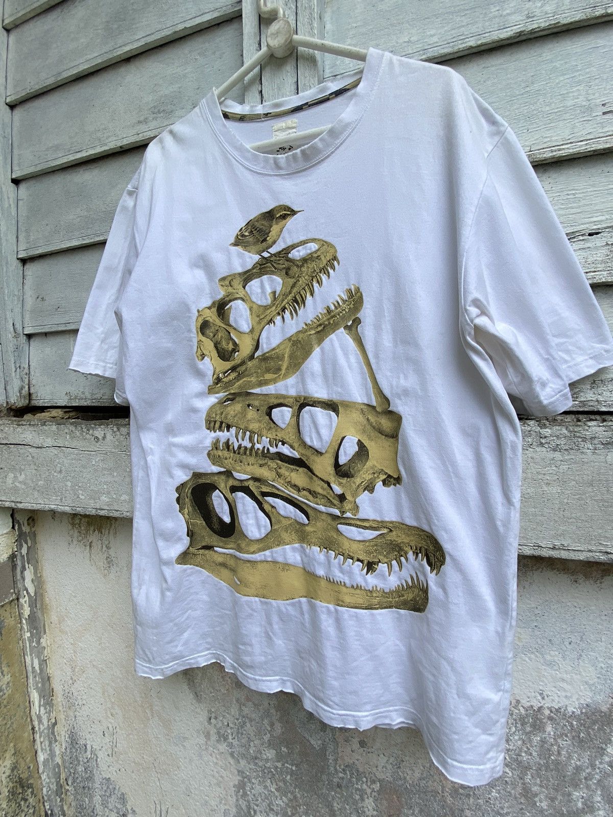 If Six Was Nine × Japanese Brand × Sasquatchfabrix Sasquatchfabrix Dino Skull Distressed Raw Seams Shirt Size US L / EU 52-54 / 3 - 2 Thumbnail