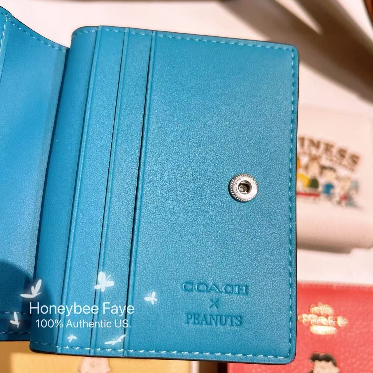 Coach Coach X Peanuts Snap Wallet With Linus CBN91 Size ONE SIZE - 3 Thumbnail