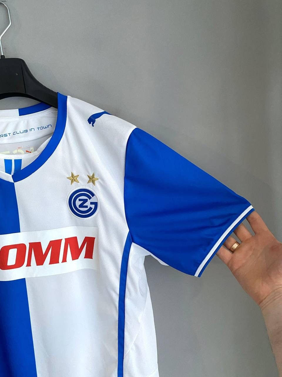 Puma Grasshopper Zurich 2013/14 Home Soccer Jersey Autograph Team Size US XL / EU 56 / 4 - 15 Thumbnail