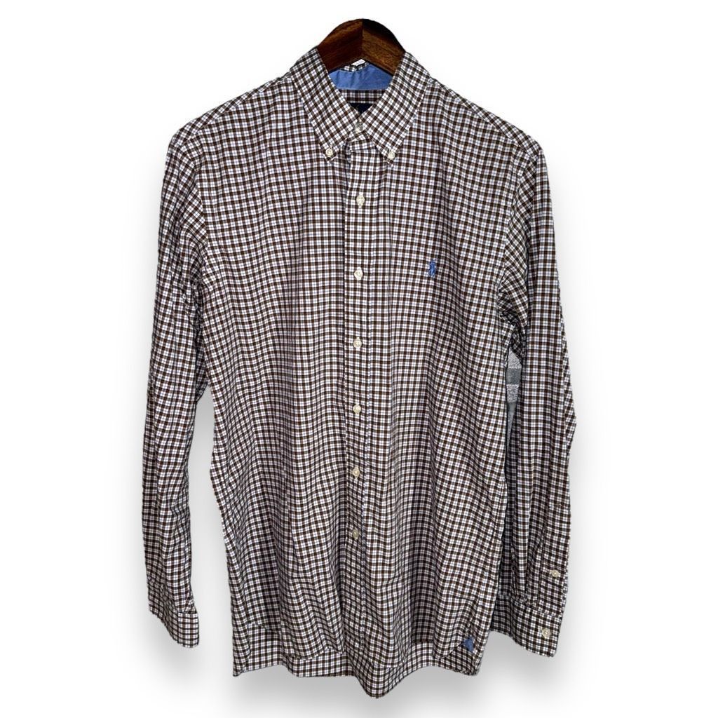Polo Ralph Lauren Polo Ralph Lauren Brown Stretch Poplin Button-Down Shirt M Size US M / EU 48-50 / 2 - 1 Thumbnail