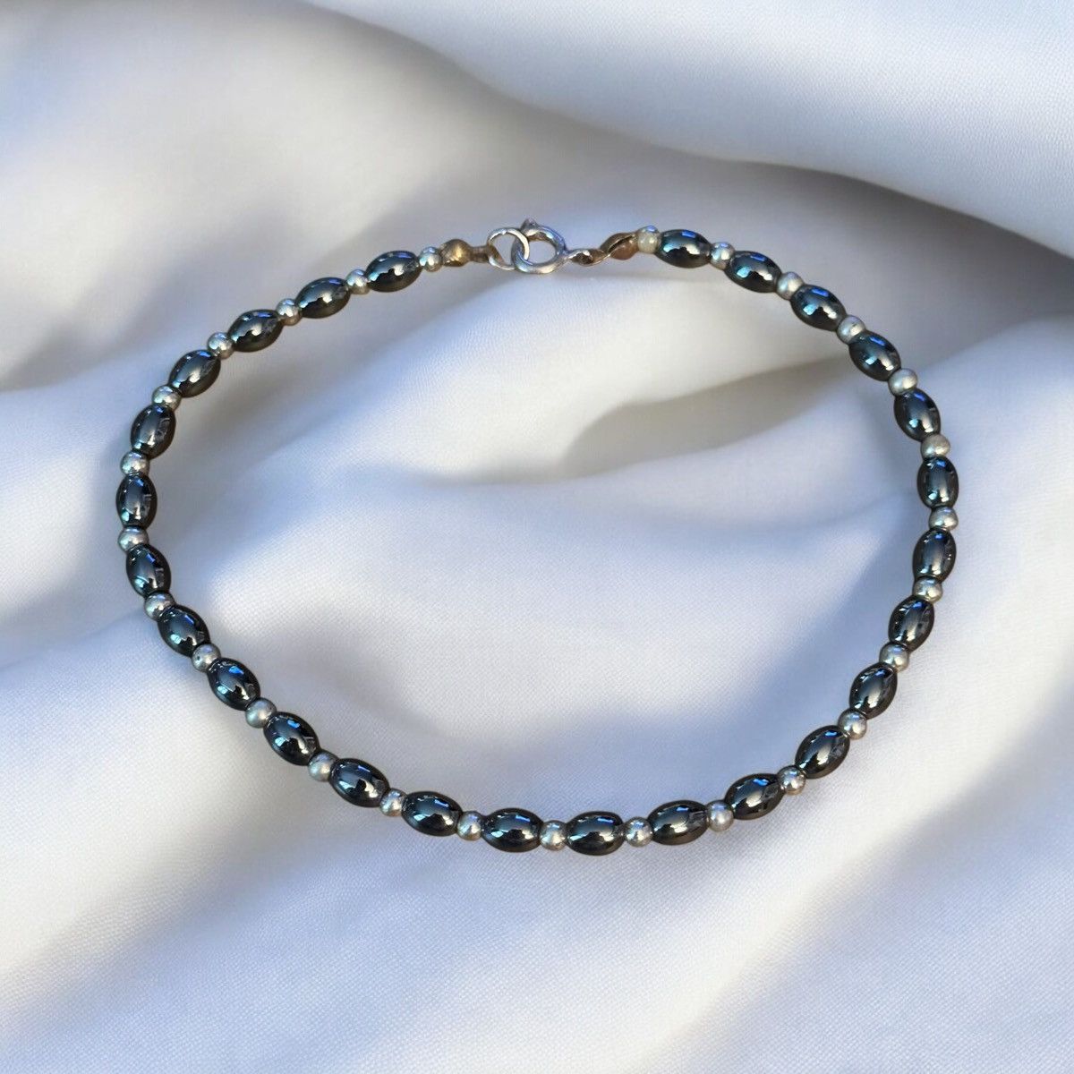 Vintage Vintage hematite bead anklet Size ONE SIZE - 1 Thumbnail